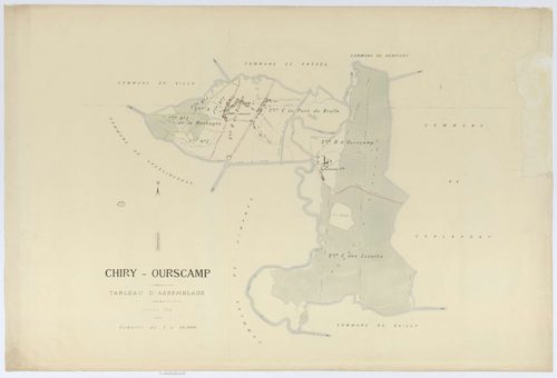 Chiry-Ourscamp - Cadastre napoléonien (copie), tableau d'assemblage