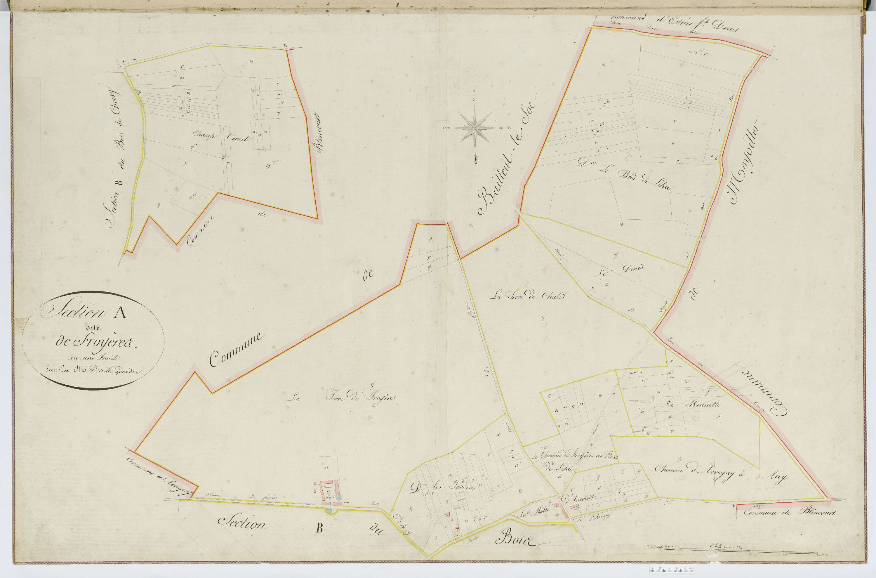 Choisy-la-Victoire - Cadastre napoléonien, section A