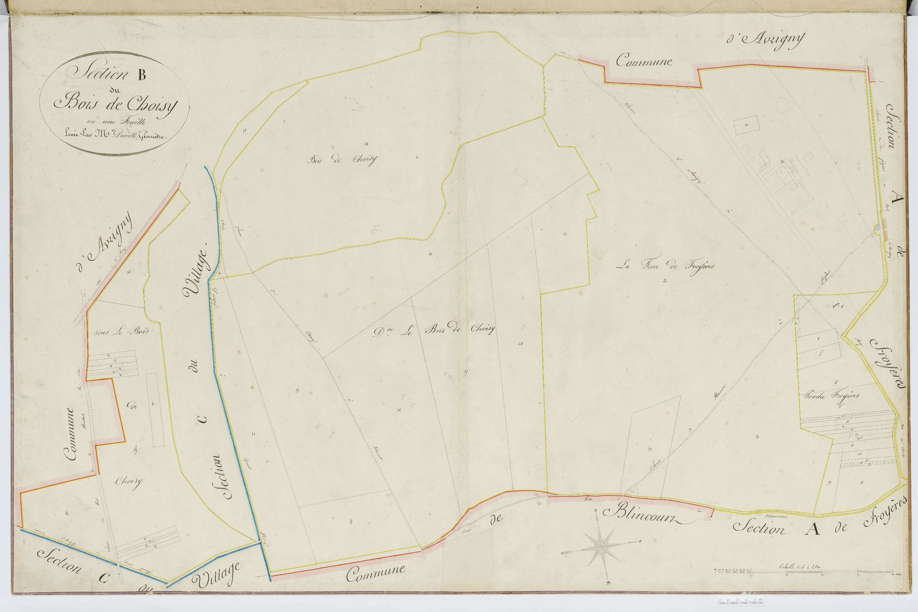 Choisy-la-Victoire - Cadastre napoléonien, section B