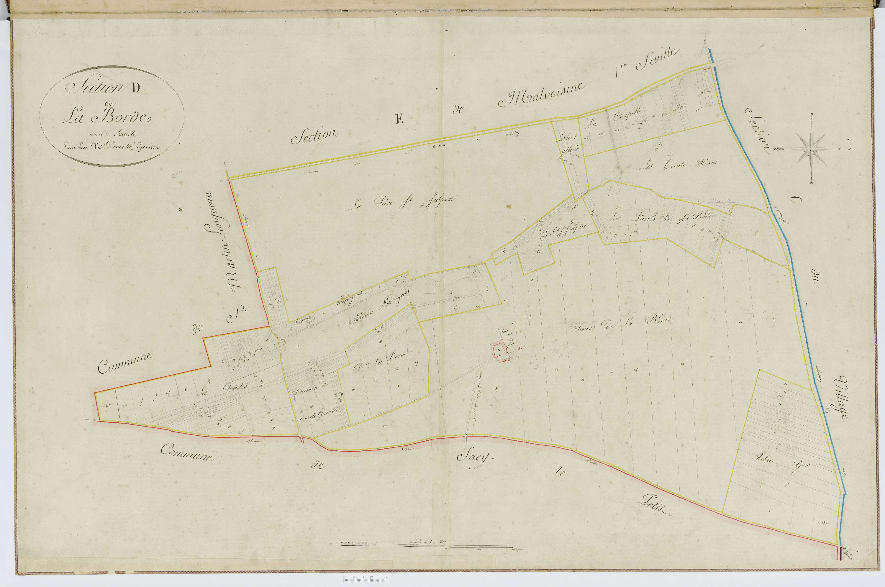 Choisy-la-Victoire - Cadastre napoléonien, section D
