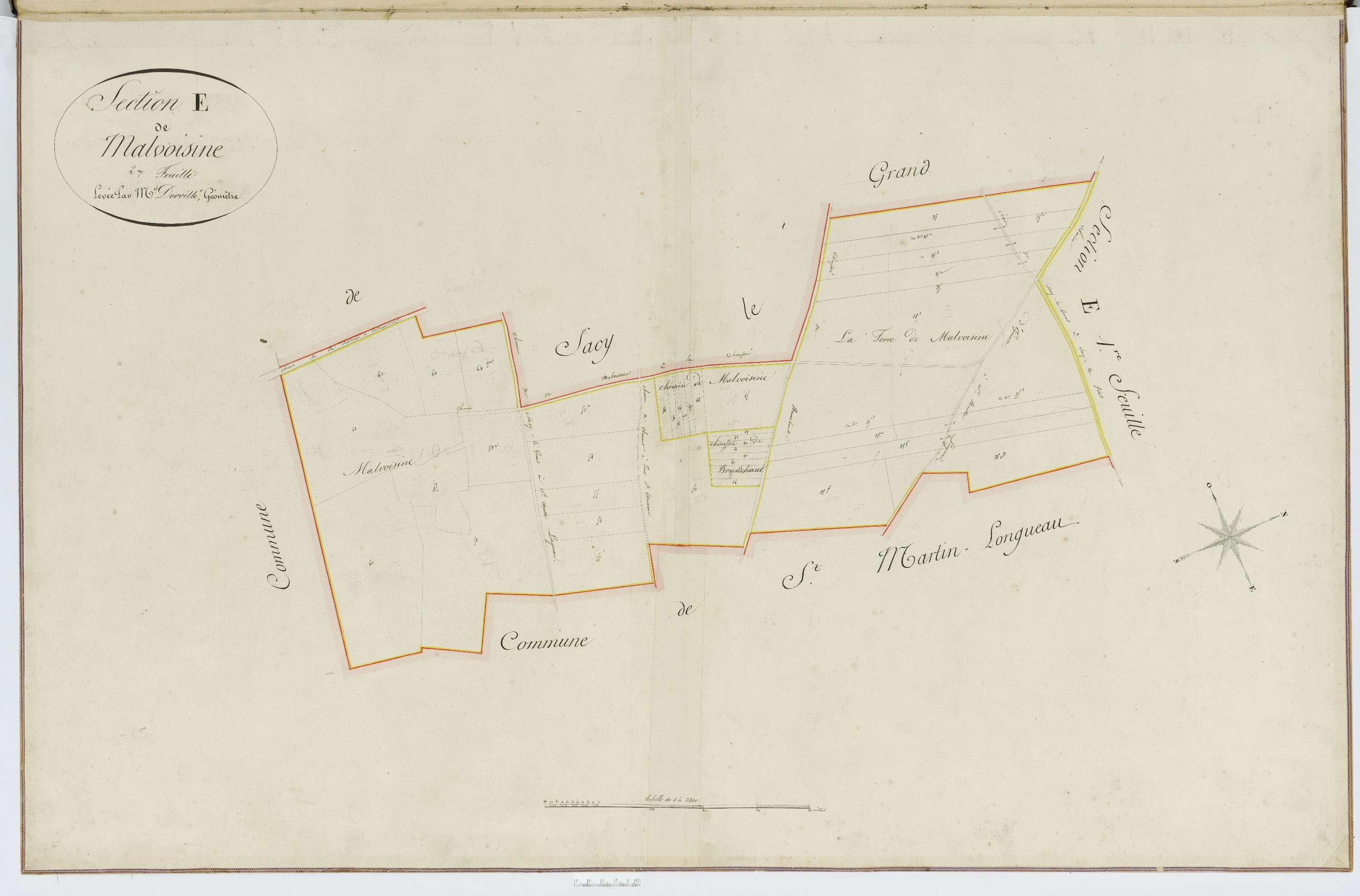 Choisy-la-Victoire - Cadastre napoléonien, section E2