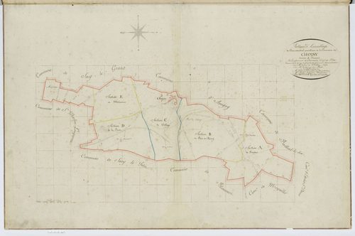 Choisy-la-Victoire - Cadastre napoléonien, tableau d'assemblage