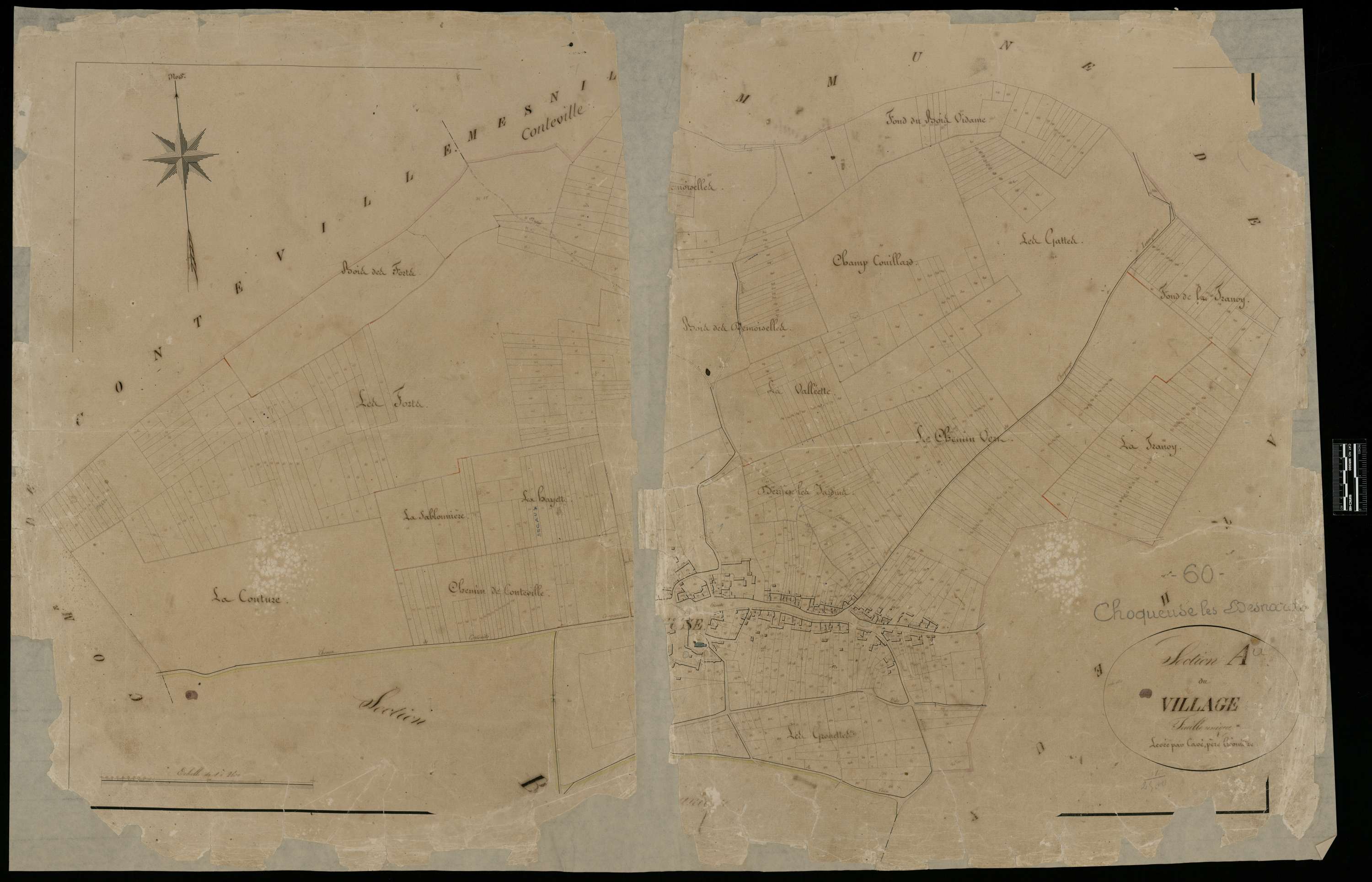 Choqueuse-les-Bénards - Cadastre napoléonien, section A