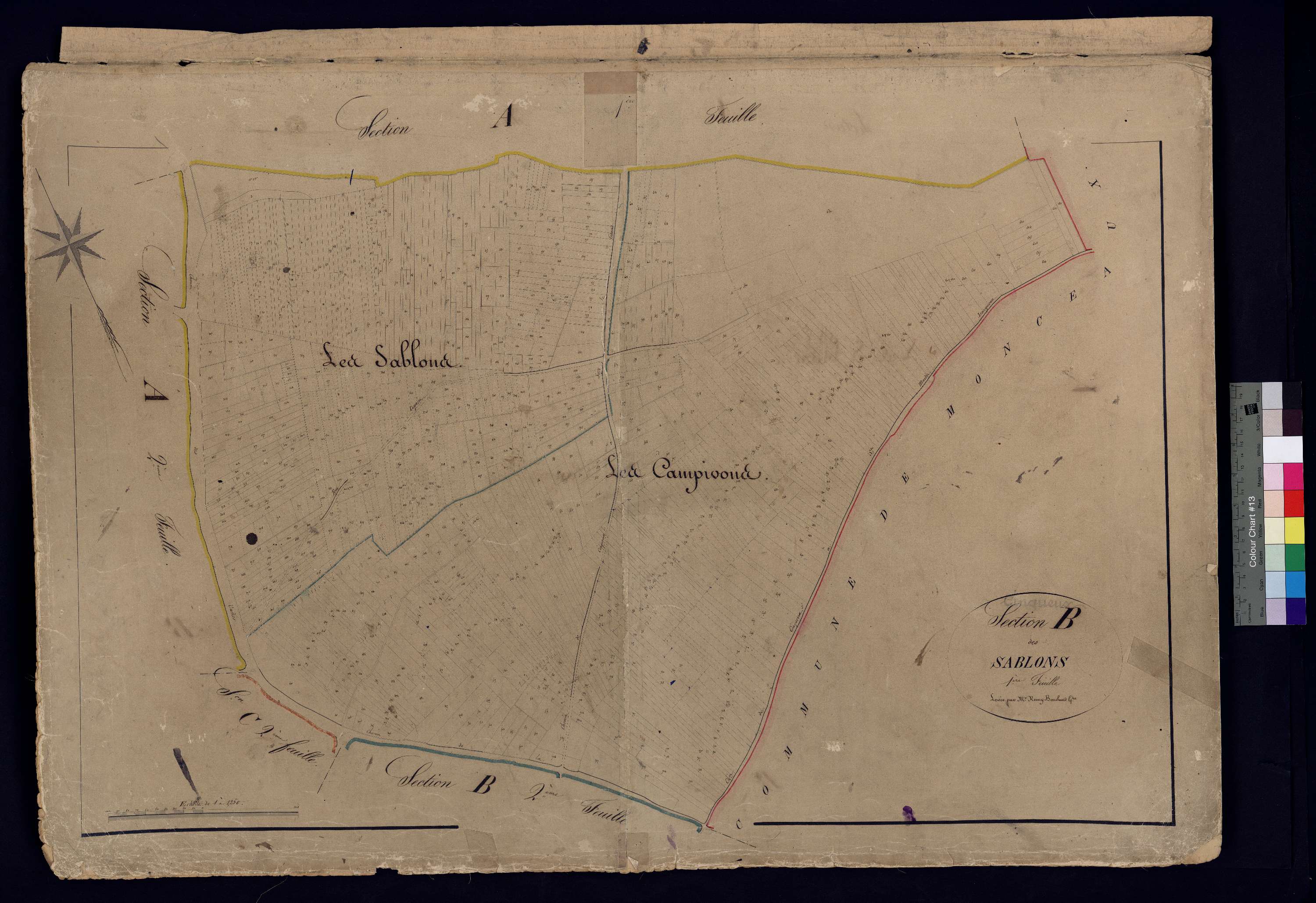 Cinqueux - Cadastre napoléonien, section B1