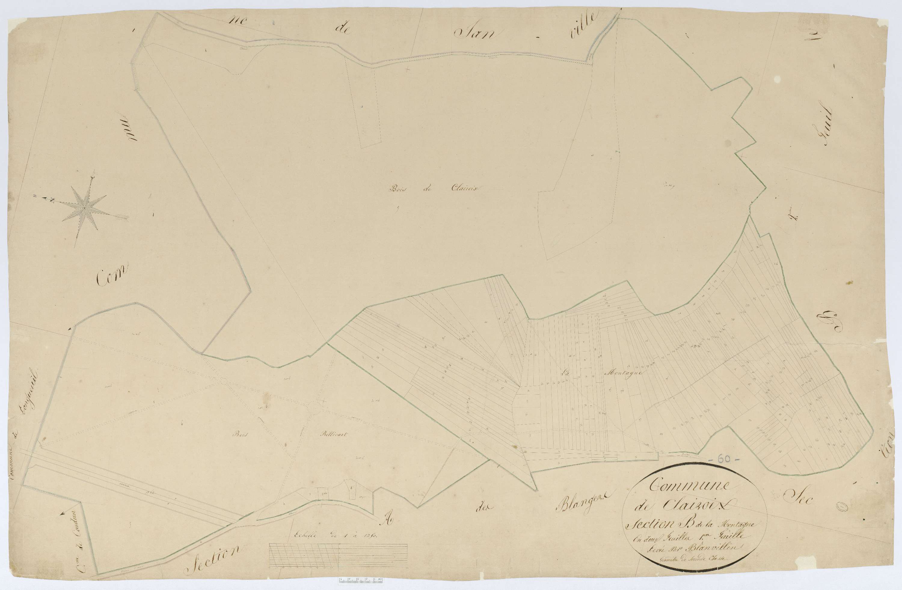 Clairoix - Cadastre napoléonien, section B1