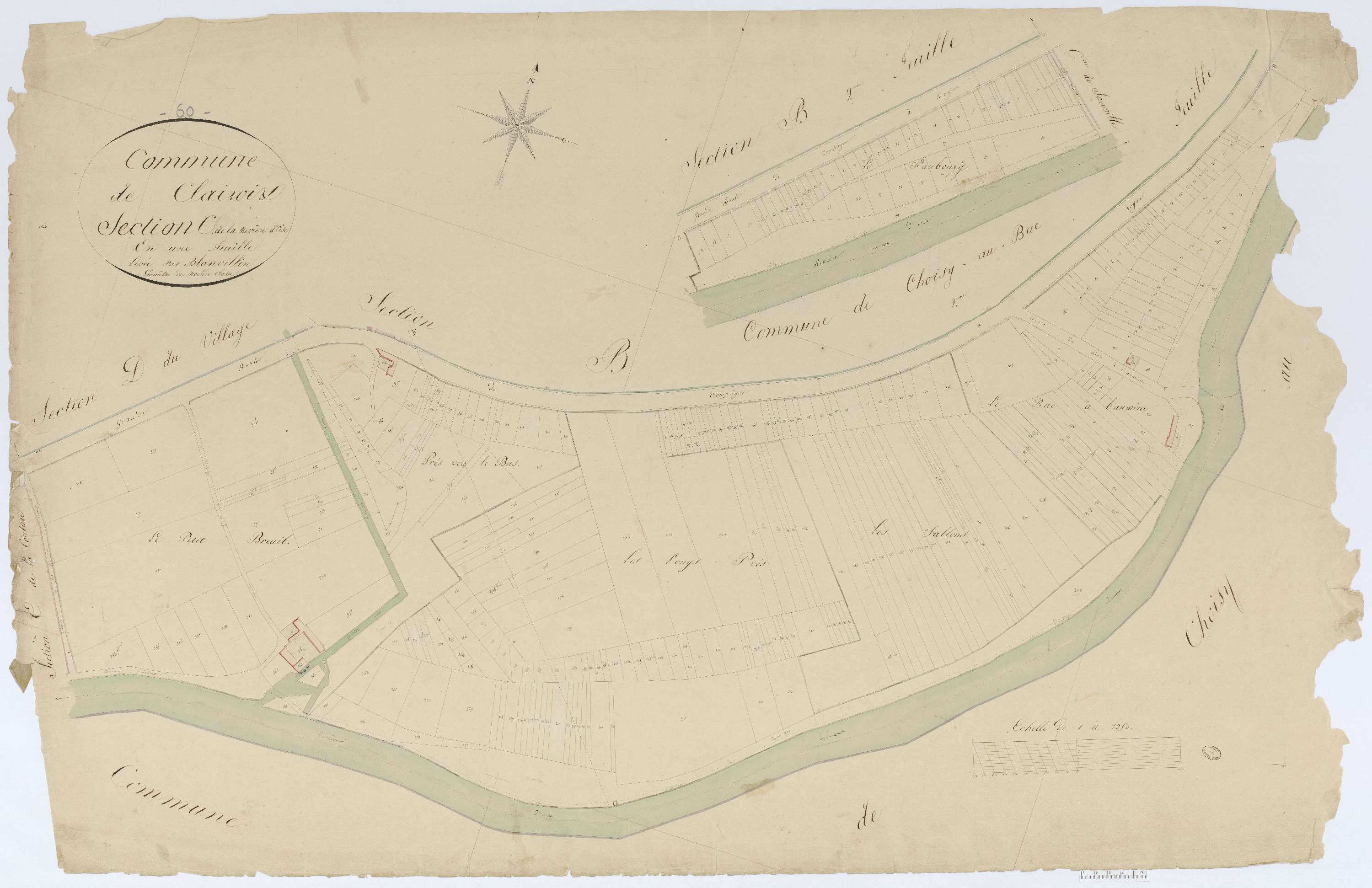 Clairoix - Cadastre napoléonien, section C, feuille unique
