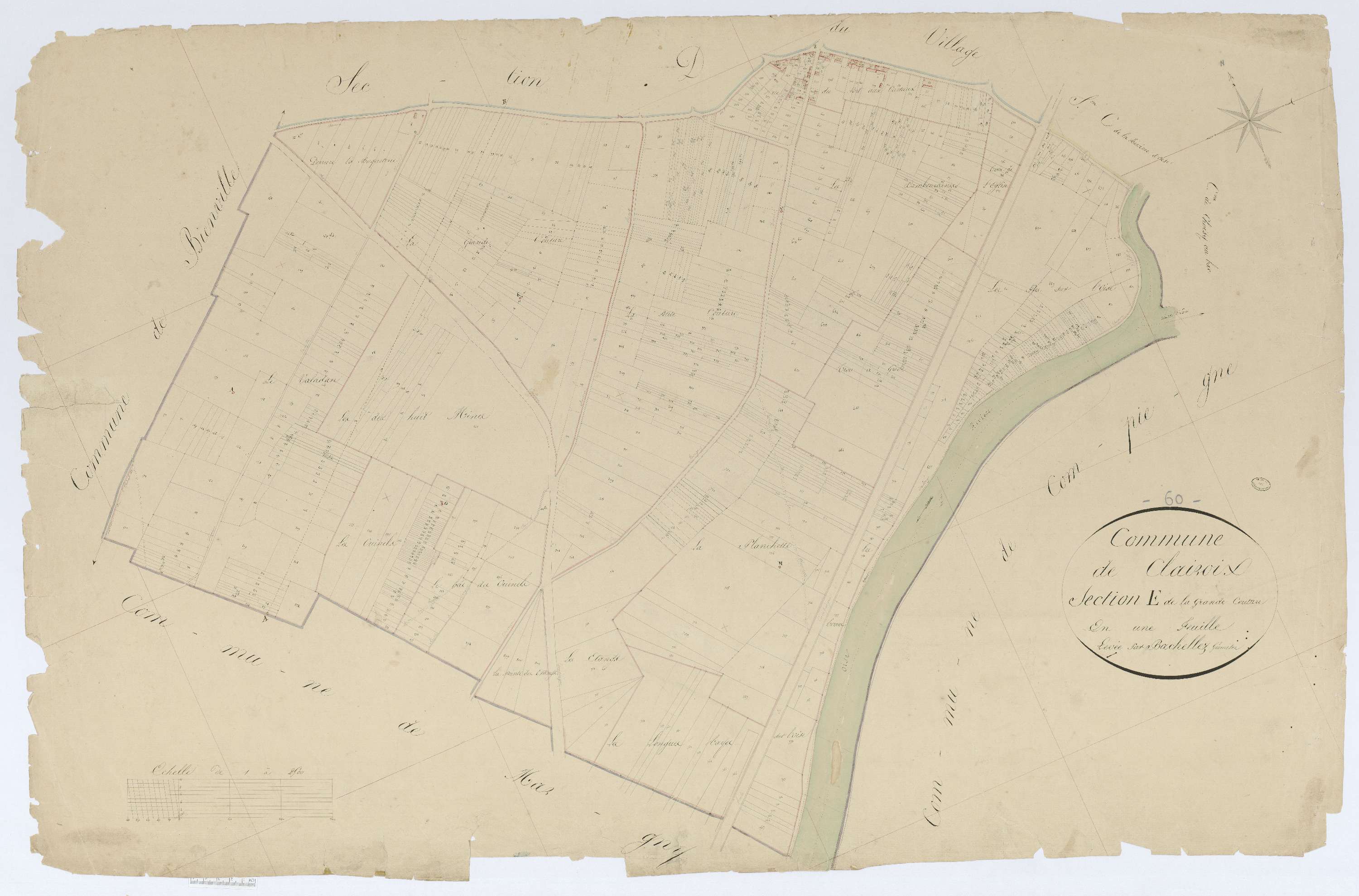 Clairoix - Cadastre napoléonien, section E, feuille unique