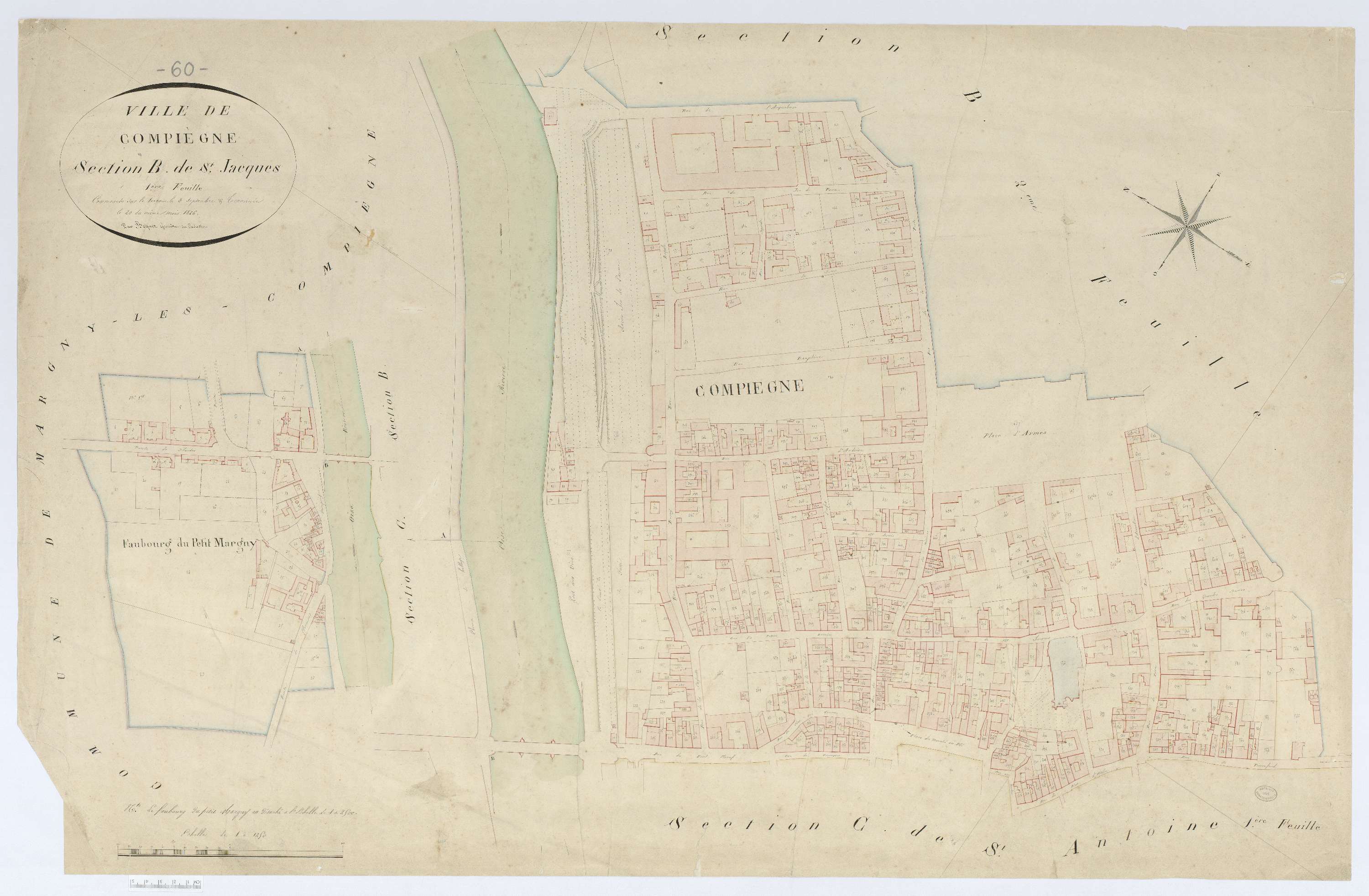 Compiègne - Cadastre napoléonien, section B1