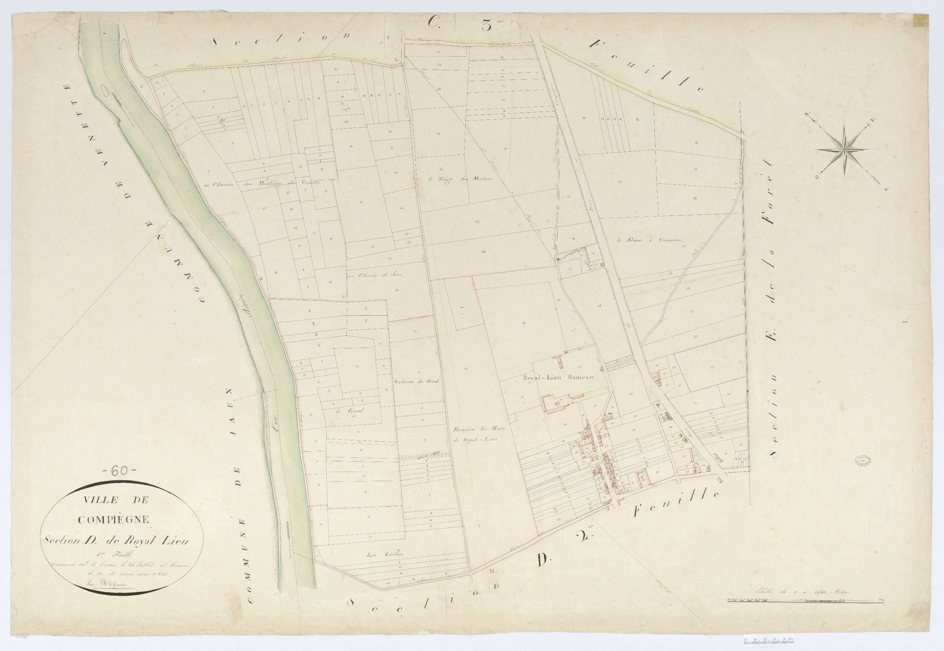 Compiègne - Cadastre napoléonien, section D1