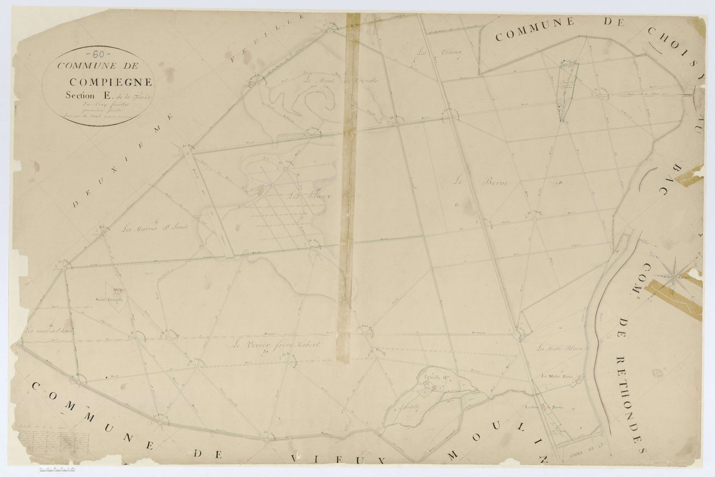 Compiègne - Cadastre napoléonien, section E1