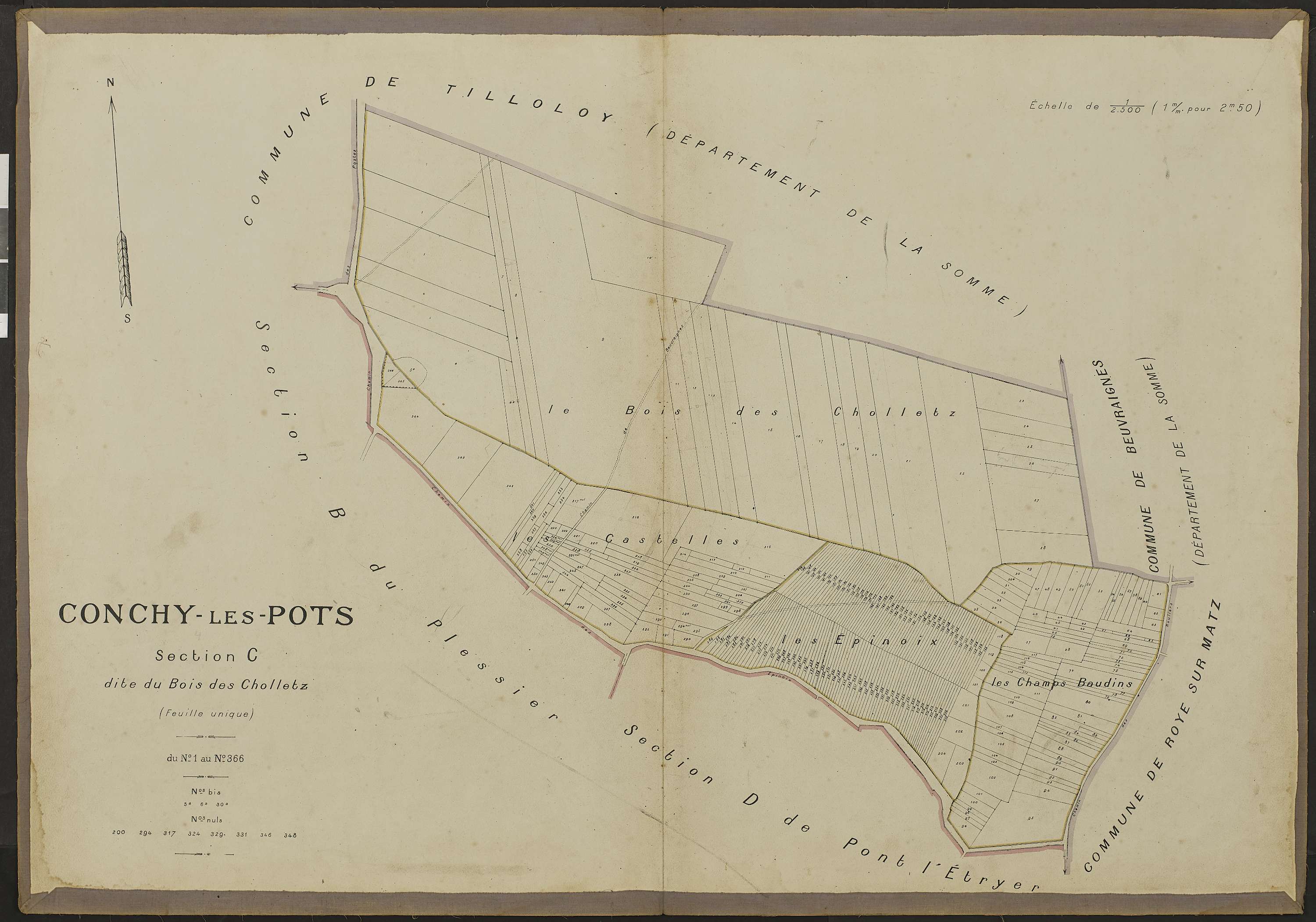 Conchy-les-Pots - Cadastre napoléonien, section C