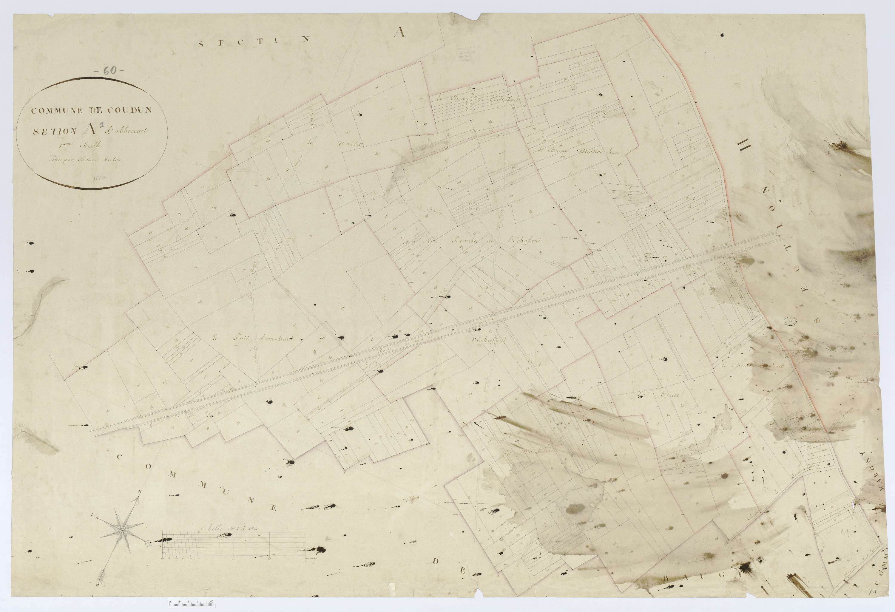 Coudun - Cadastre napoléonien, section A1