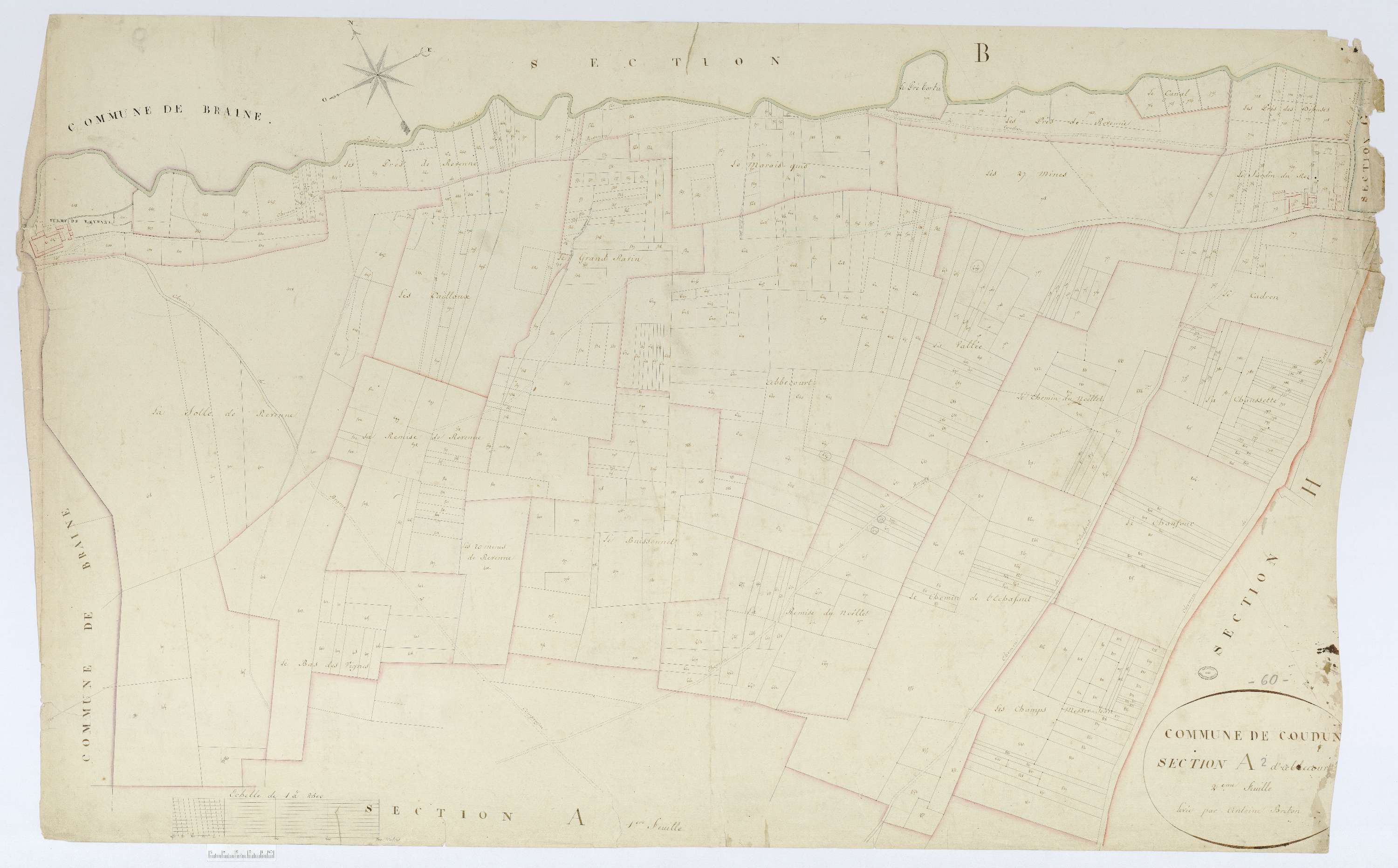 Coudun - Cadastre napoléonien, section A2