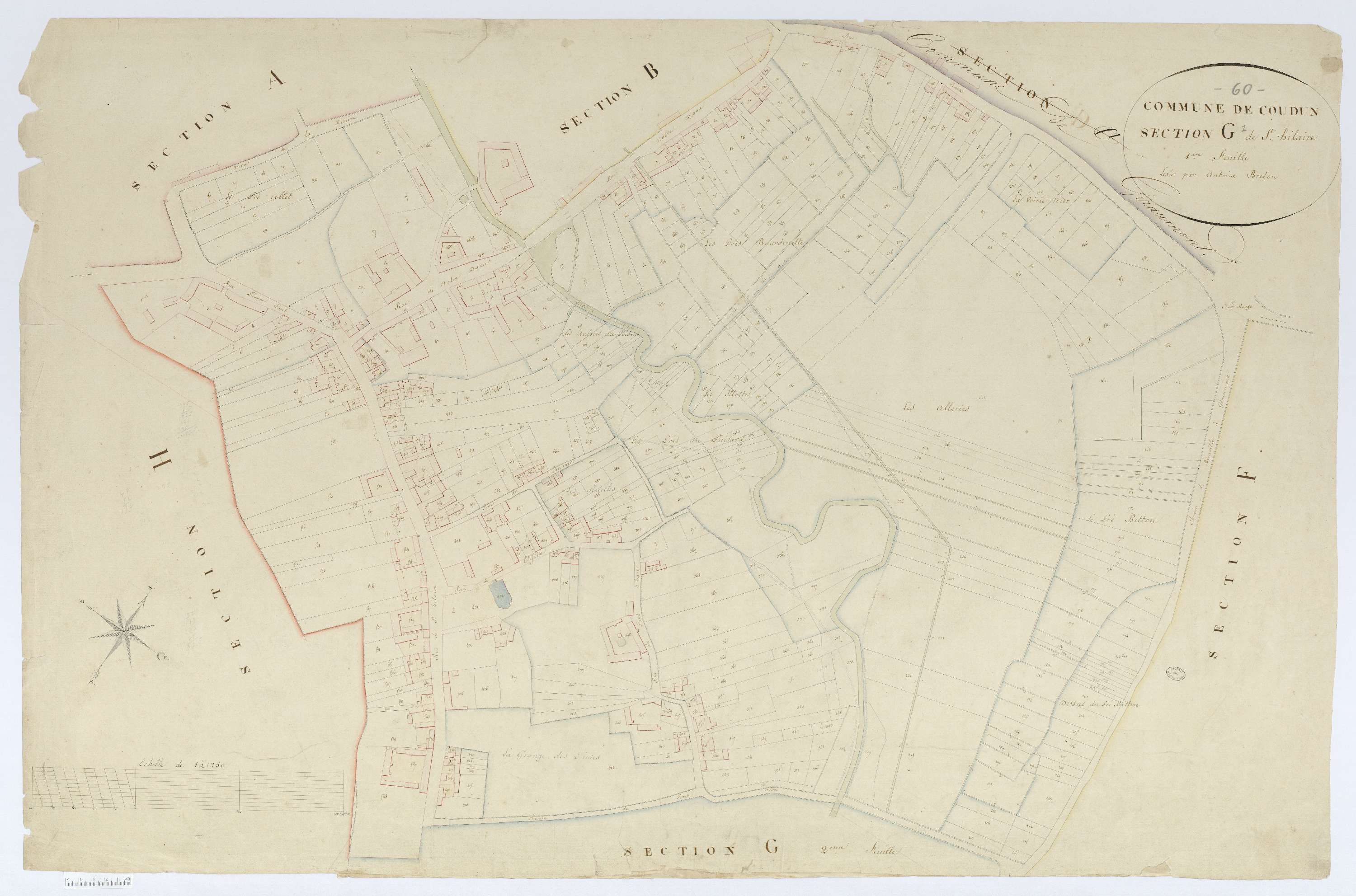 Coudun - Cadastre napoléonien, section G1