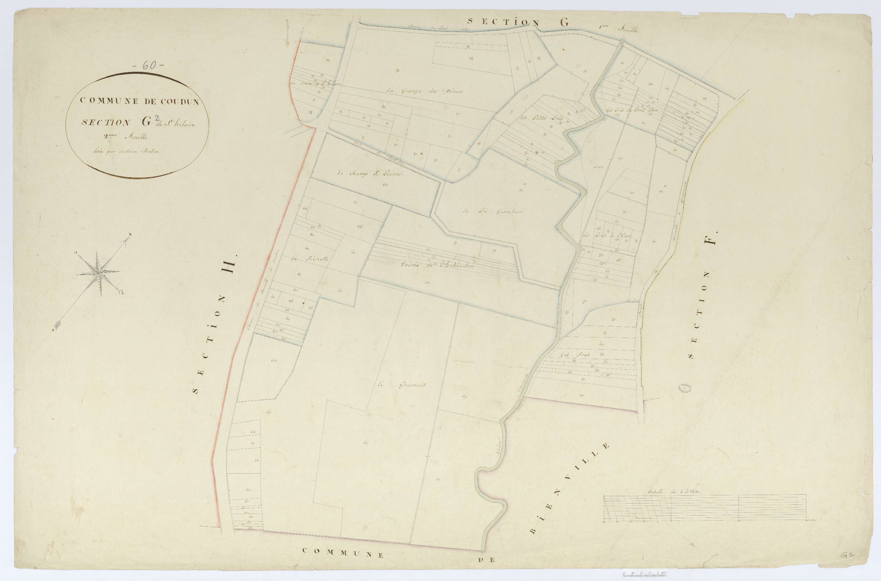 Coudun - Cadastre napoléonien, section G2