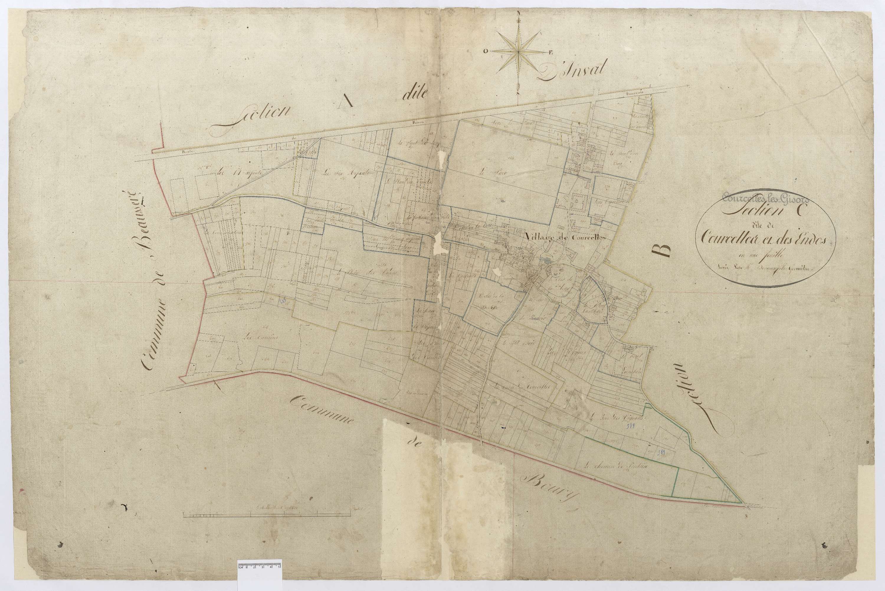 Courcelles-lès-Gisors - Cadastre napoléonien, section C