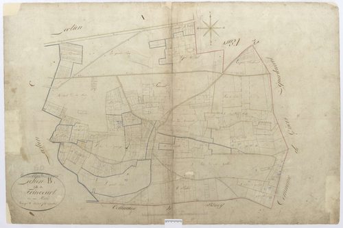 Courcelles-lès-Gisors - Cadastre napoléonien, section B