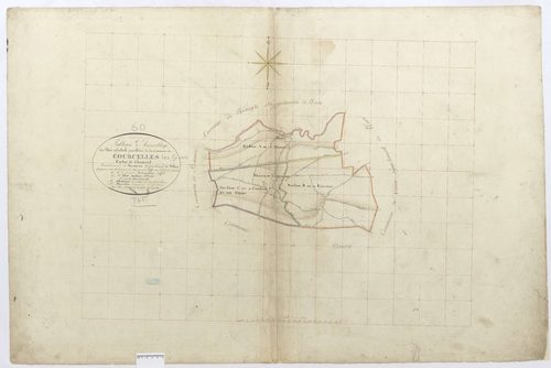 Courcelles-lès-Gisors - Cadastre napoléonien, tableau d'assemblage