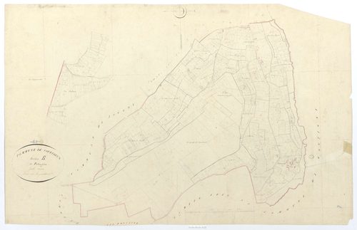 Courtieux - Cadastre napoléonien, section B, feuille unique