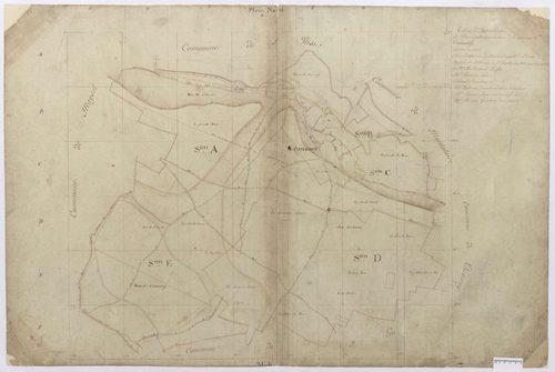 Cramoisy - Cadastre napoléonien, tableau d'assemblage