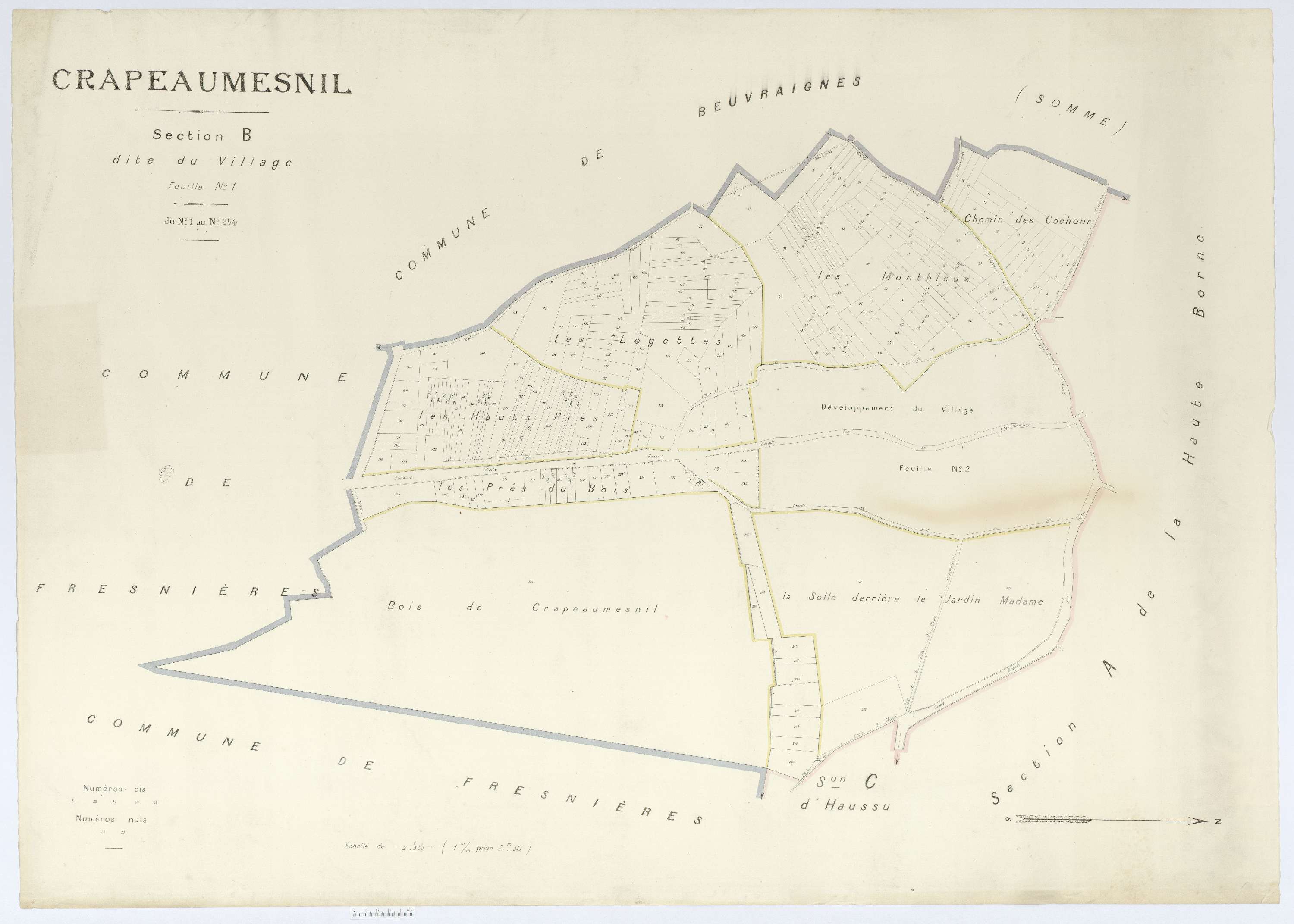 Crapeaumesnil - Cadastre napoléonien (copie), section B1