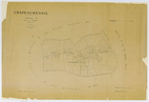 Crapeaumesnil - Cadastre napoléonien (copie), section B2, copie calque