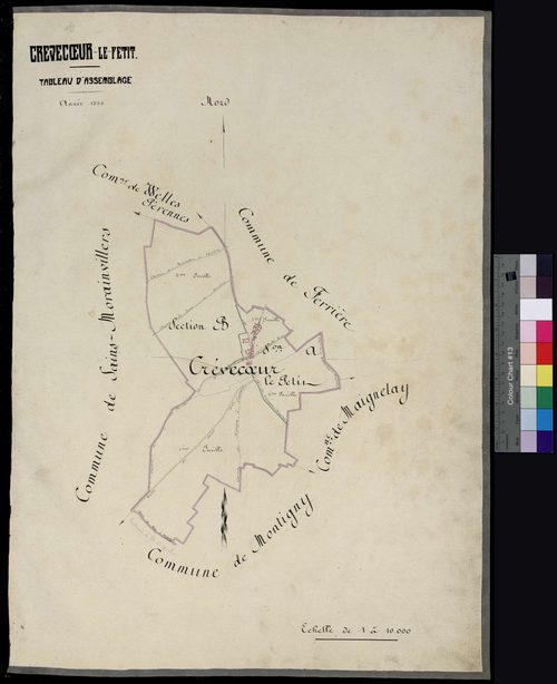 Crèvecœur-le-Petit - Cadastre napoléonien, tableau d'assemblage