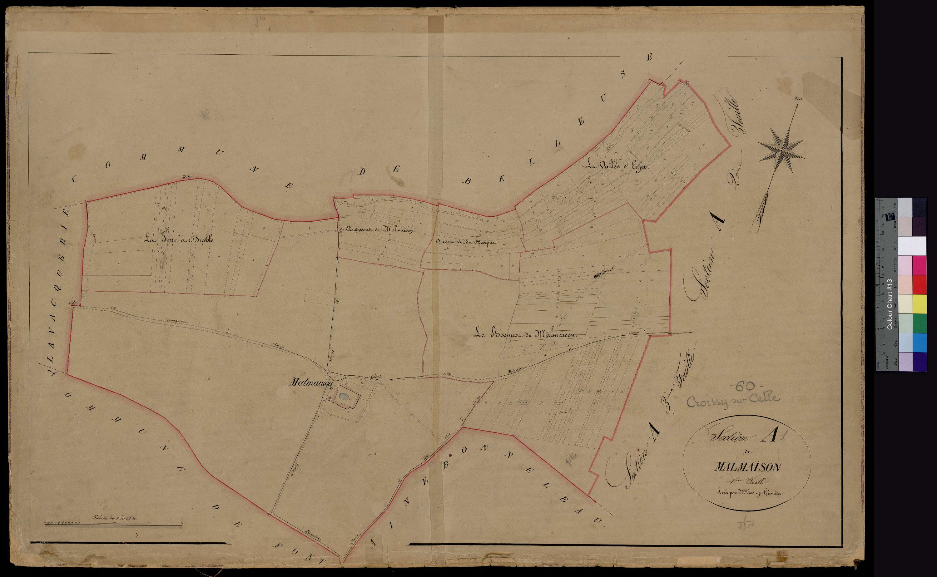Croissy-sur-Celle - Cadastre napoléonien, section A1