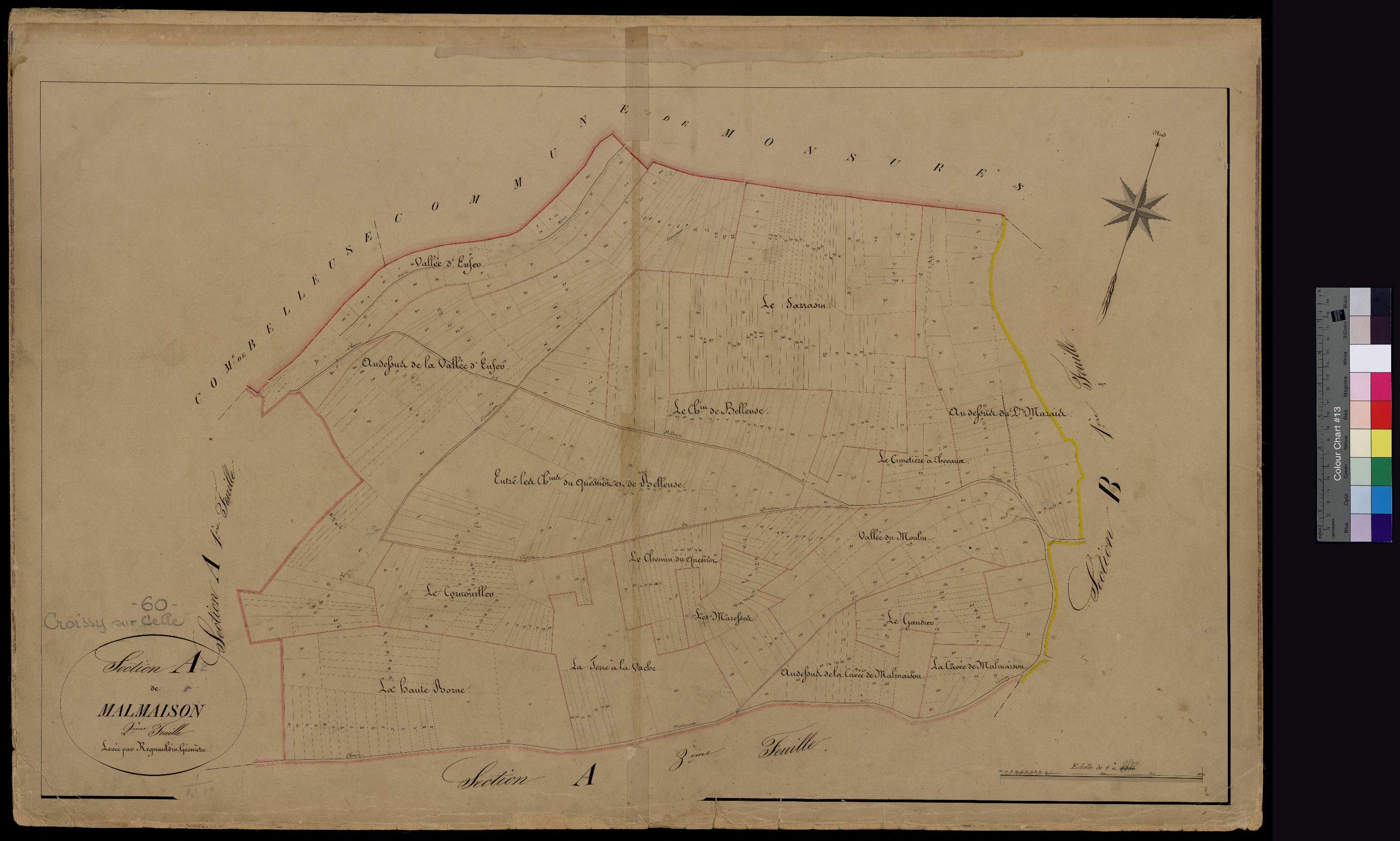 Croissy-sur-Celle - Cadastre napoléonien, section A2