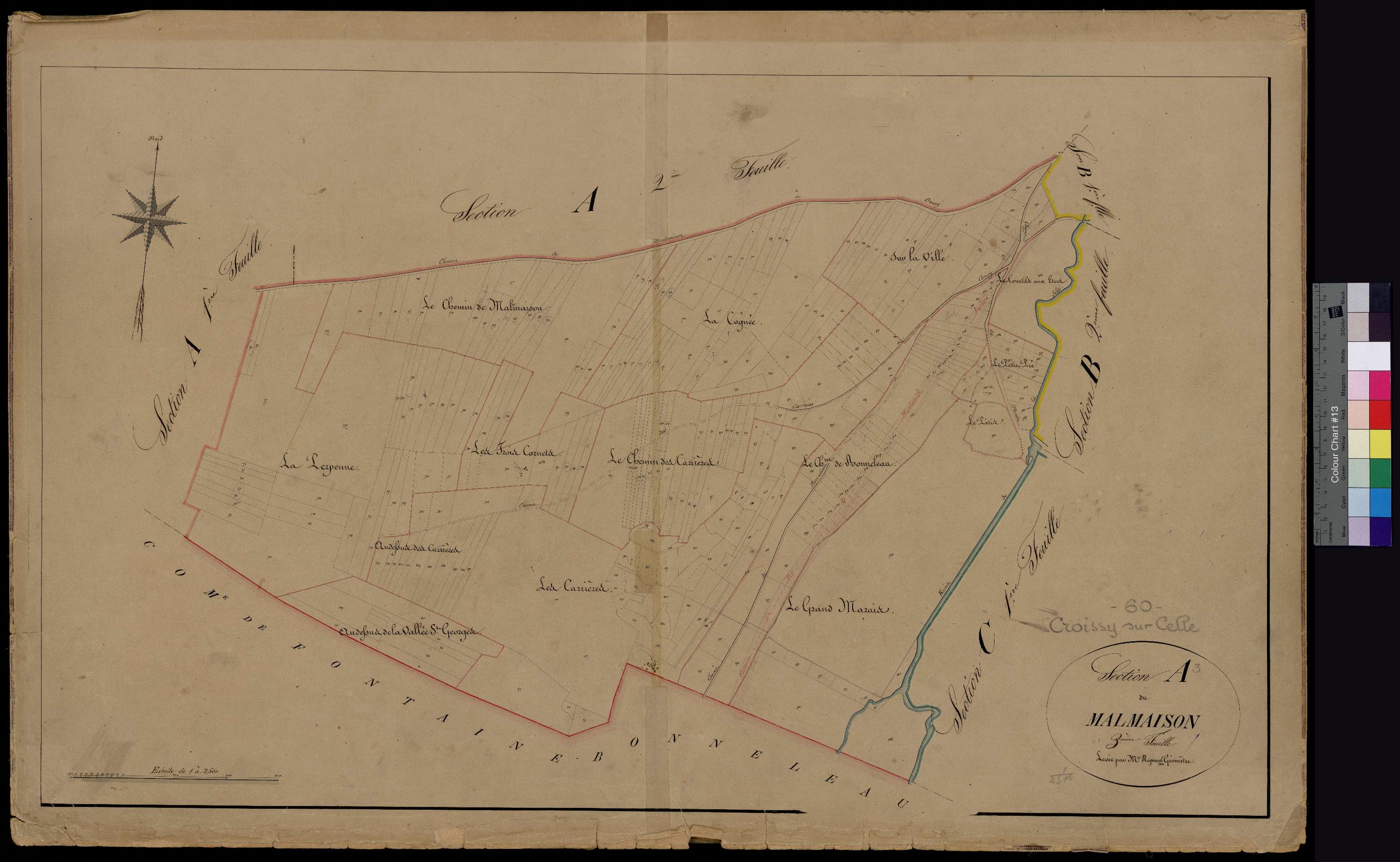 Croissy-sur-Celle - Cadastre napoléonien, section A3
