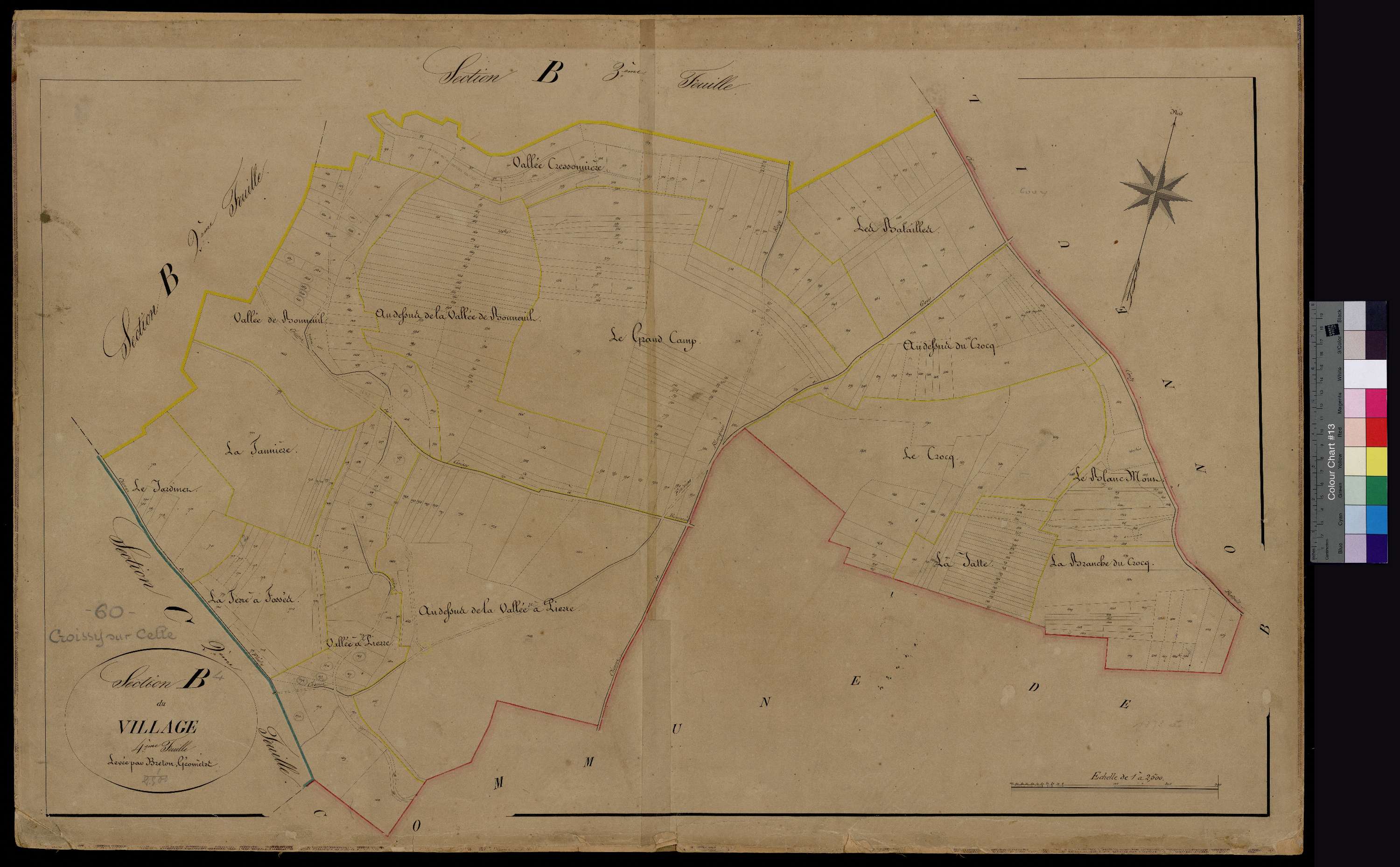 Croissy-sur-Celle - Cadastre napoléonien, section B4