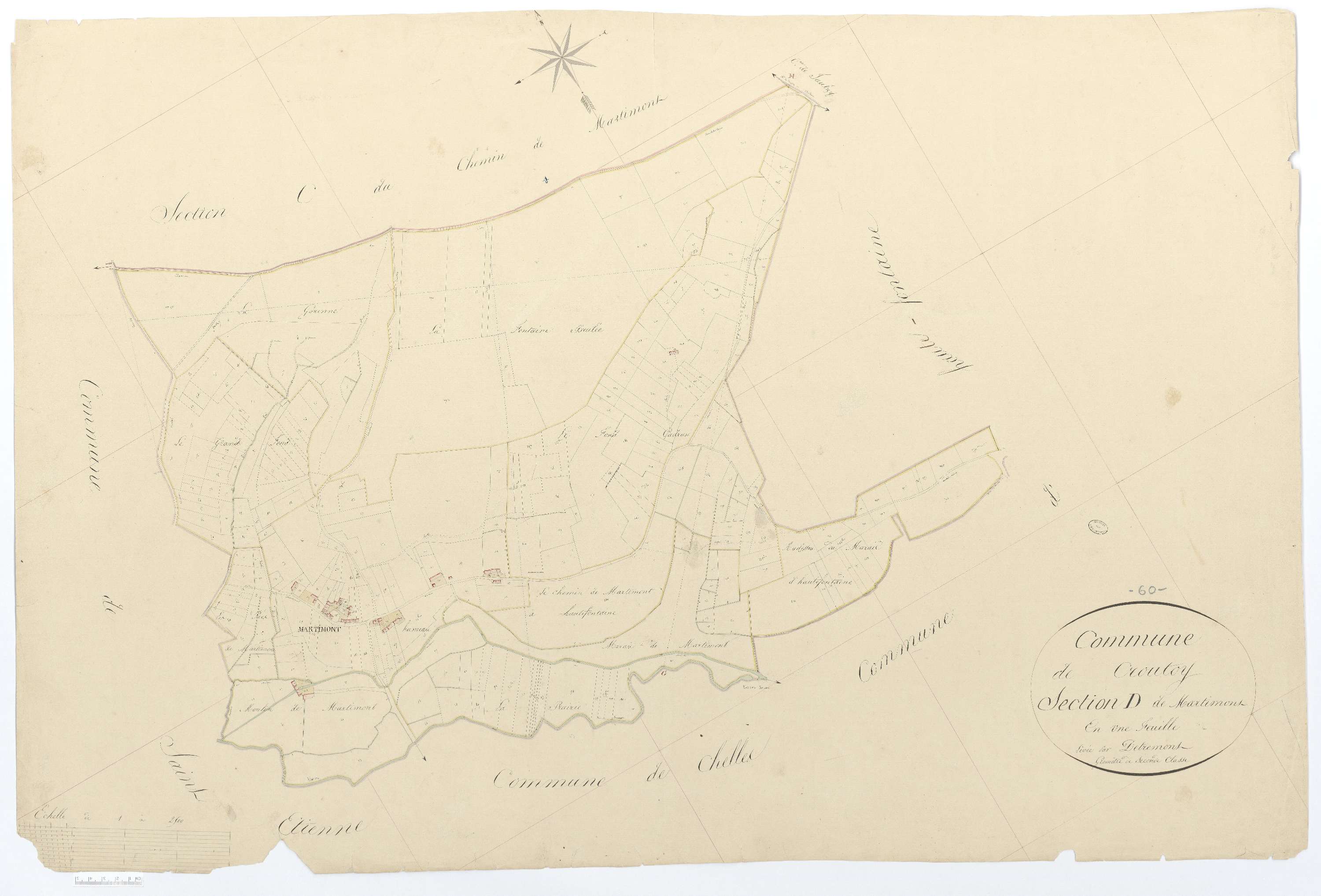 Croutoy - Cadastre napoléonien, section D, feuille unique