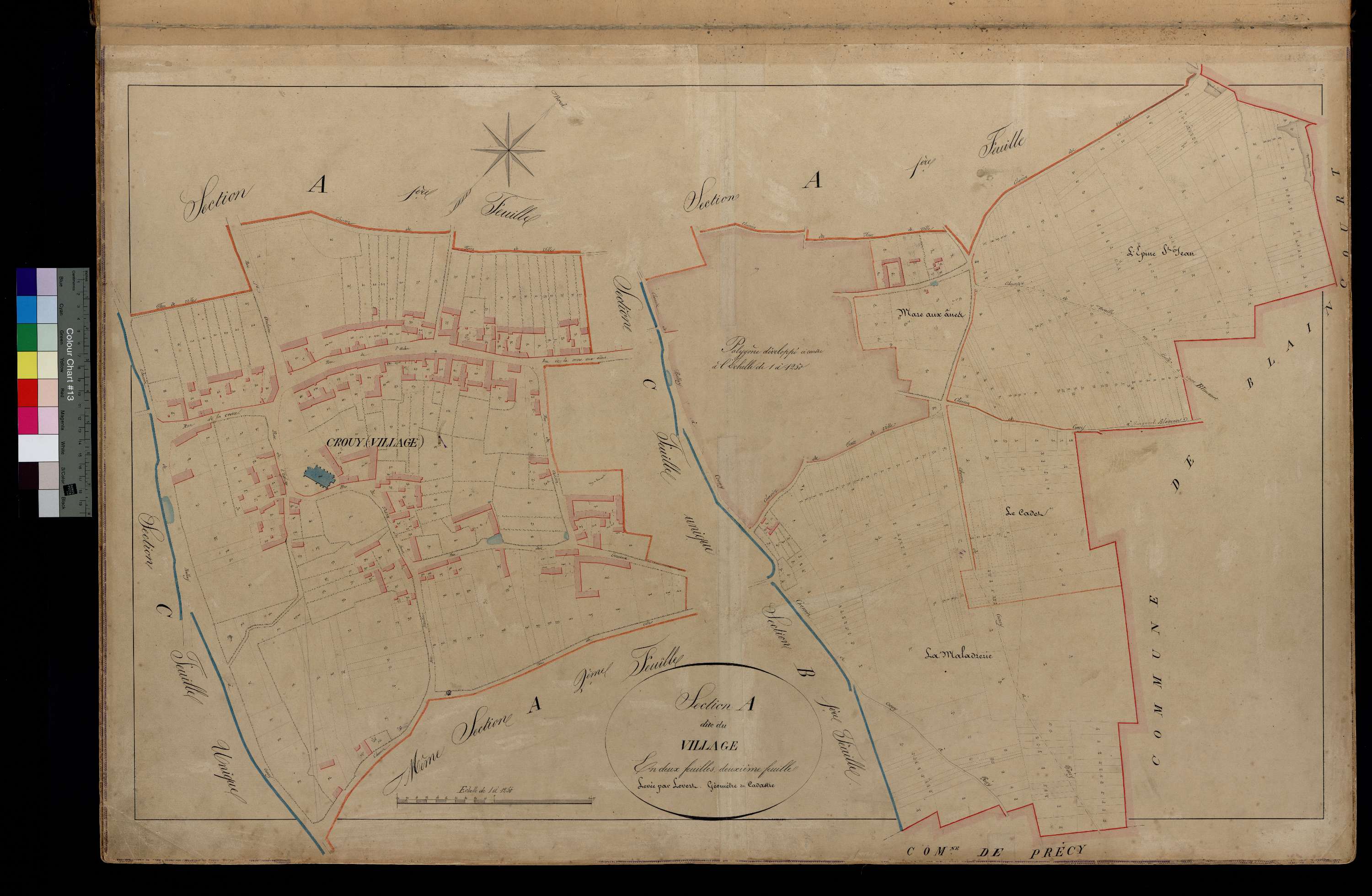 Crouy-en-Thelle - Cadastre napoléonien, section A2 dite du Village