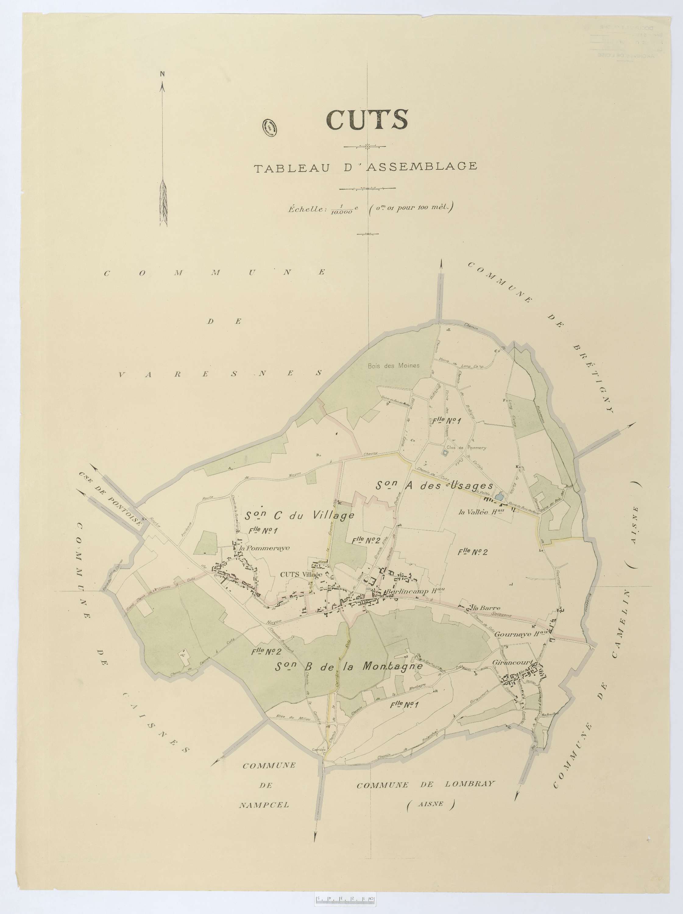 Cuts - Cadastre napoléonien (copie), tableau d'assemblage
