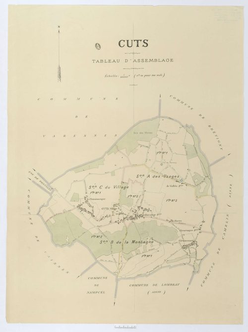 Cuts - Cadastre napoléonien (copie), tableau d'assemblage