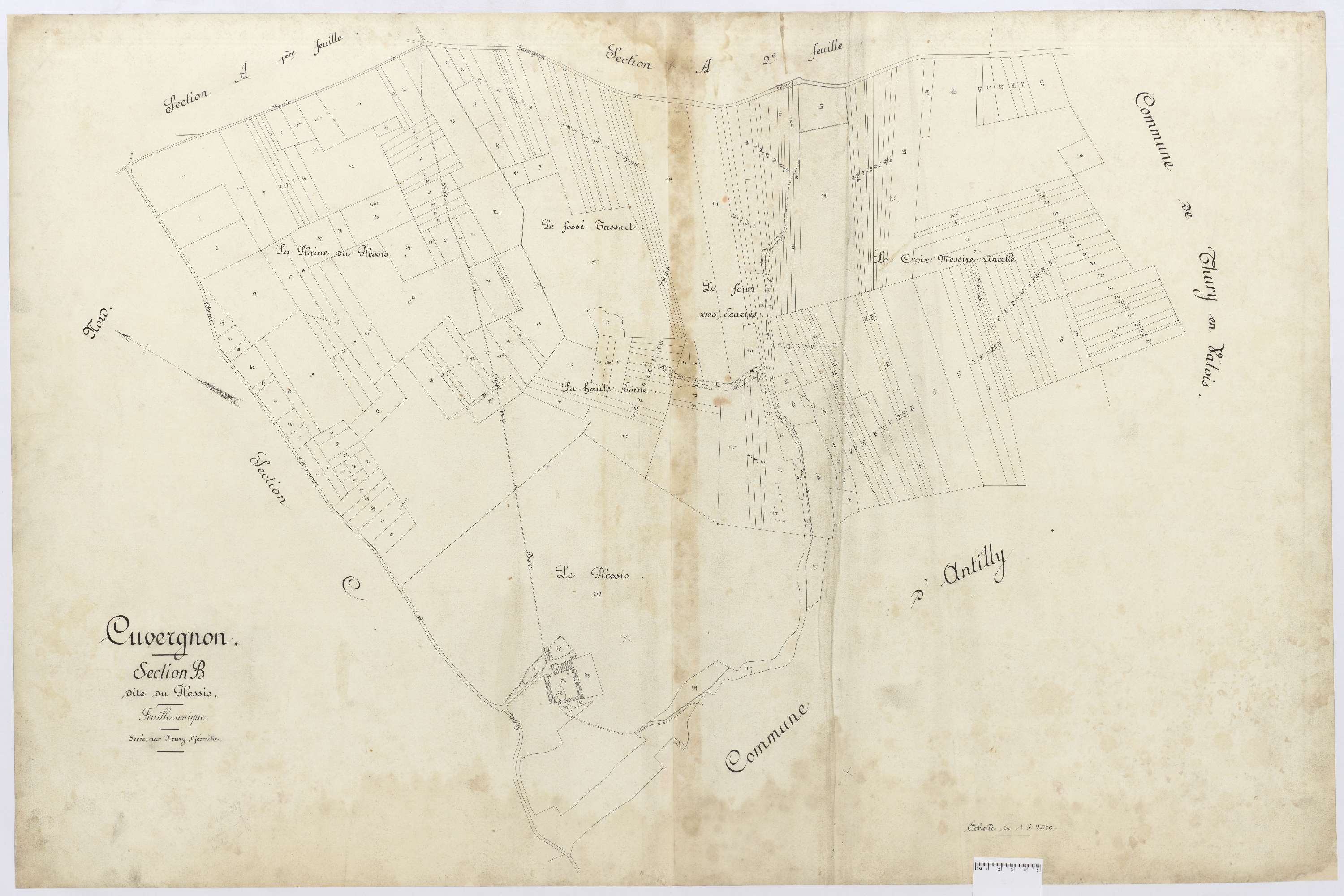 Cuvergnon - Cadastre napoléonien, section B