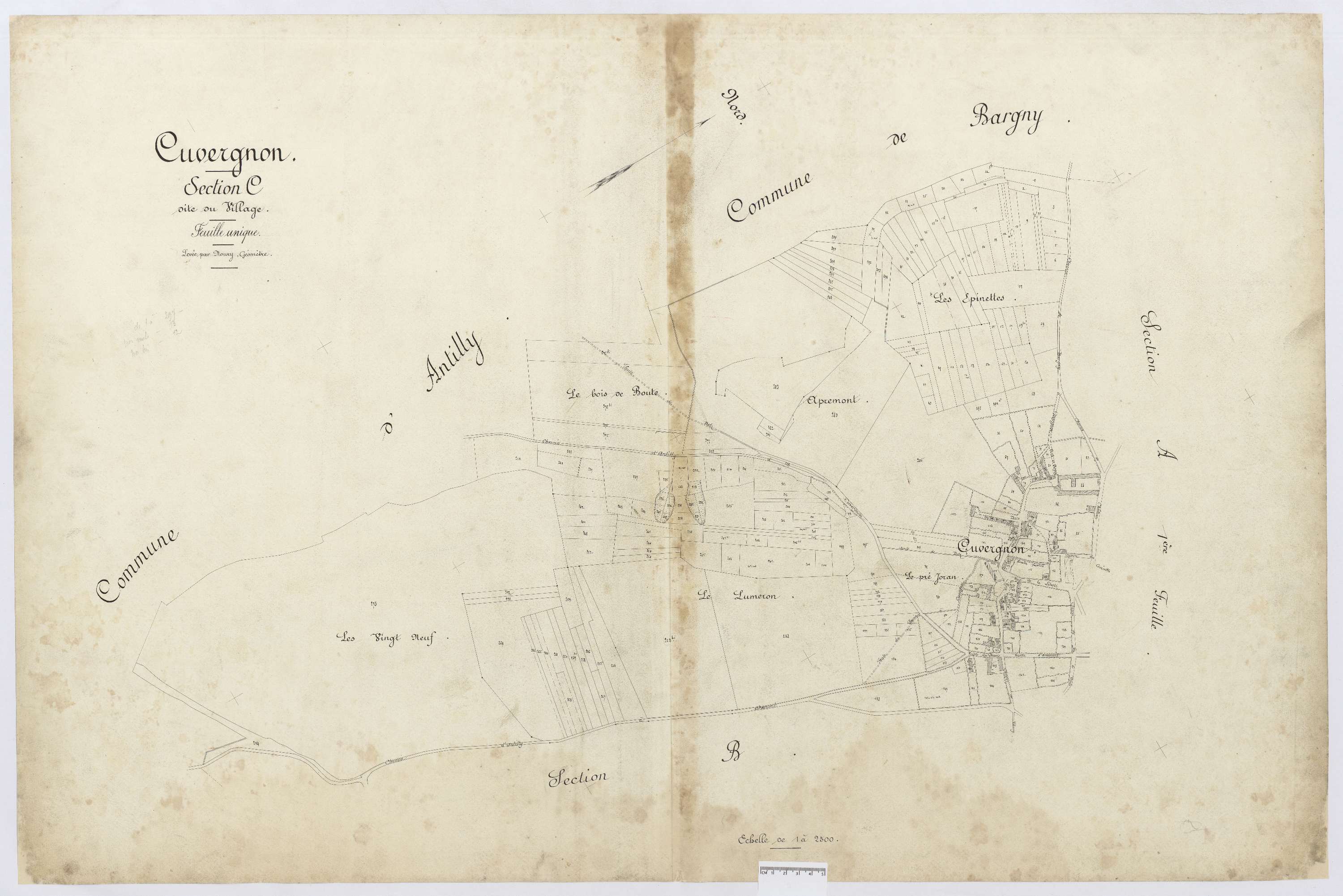 Cuvergnon - Cadastre napoléonien, section C