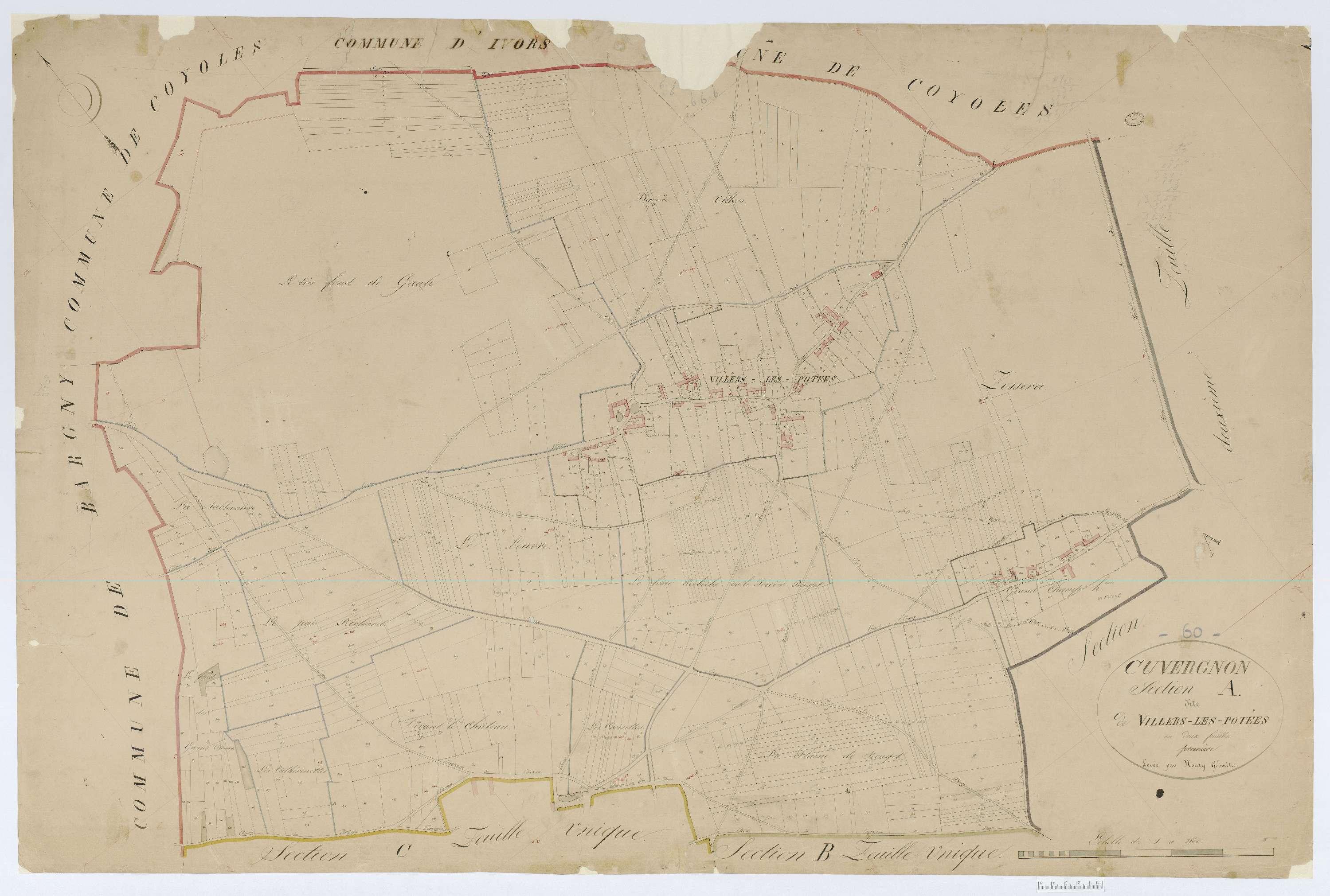 Cuvergnon - Cadastre napoléonien, section A1