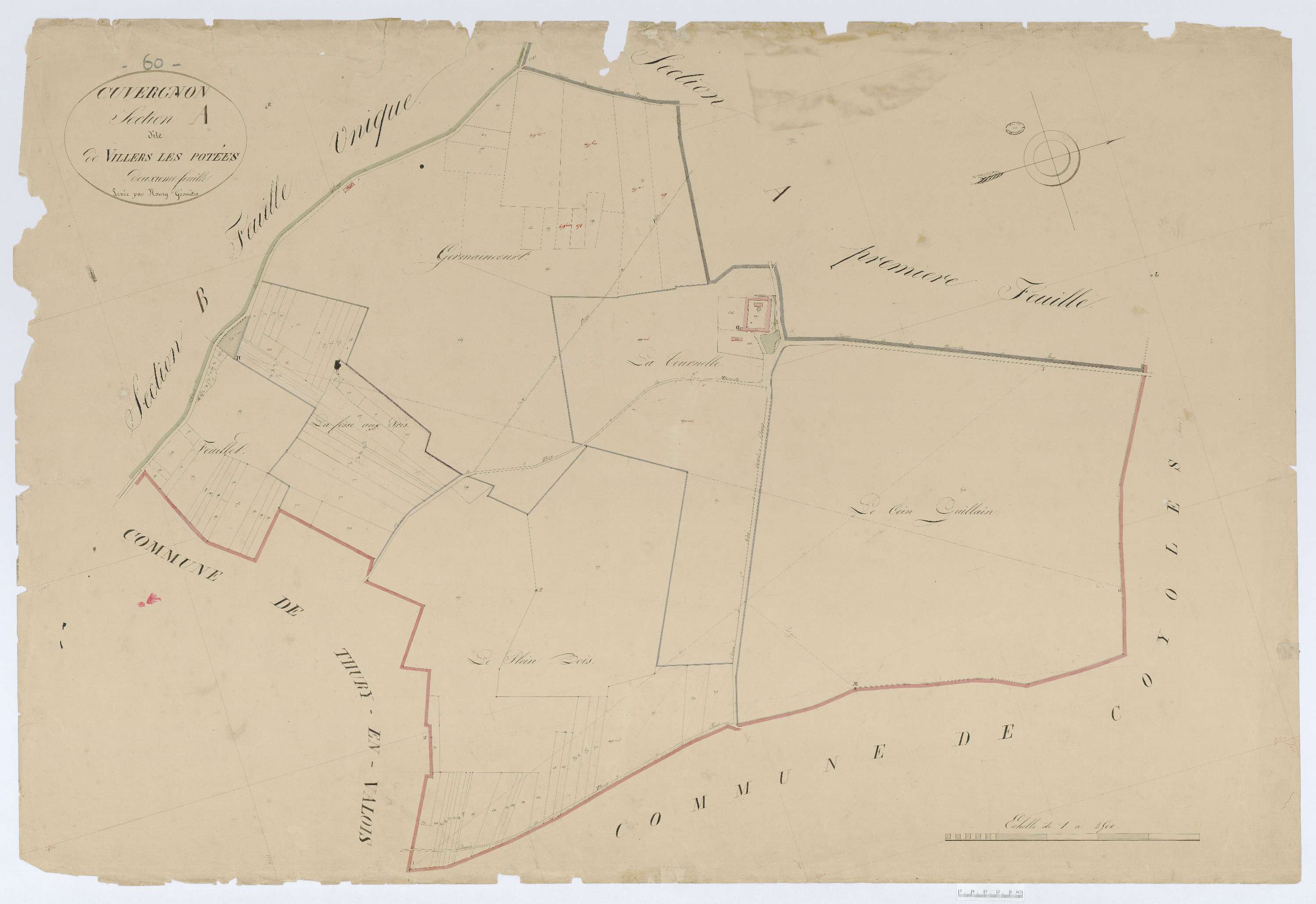 Cuvergnon - Cadastre napoléonien, section A2