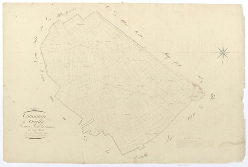 Cuvilly - Cadastre napoléonien, section A, feuille unique