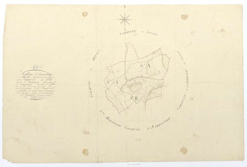 Cuy - Cadastre napoléonien, tableau d'assemblage
