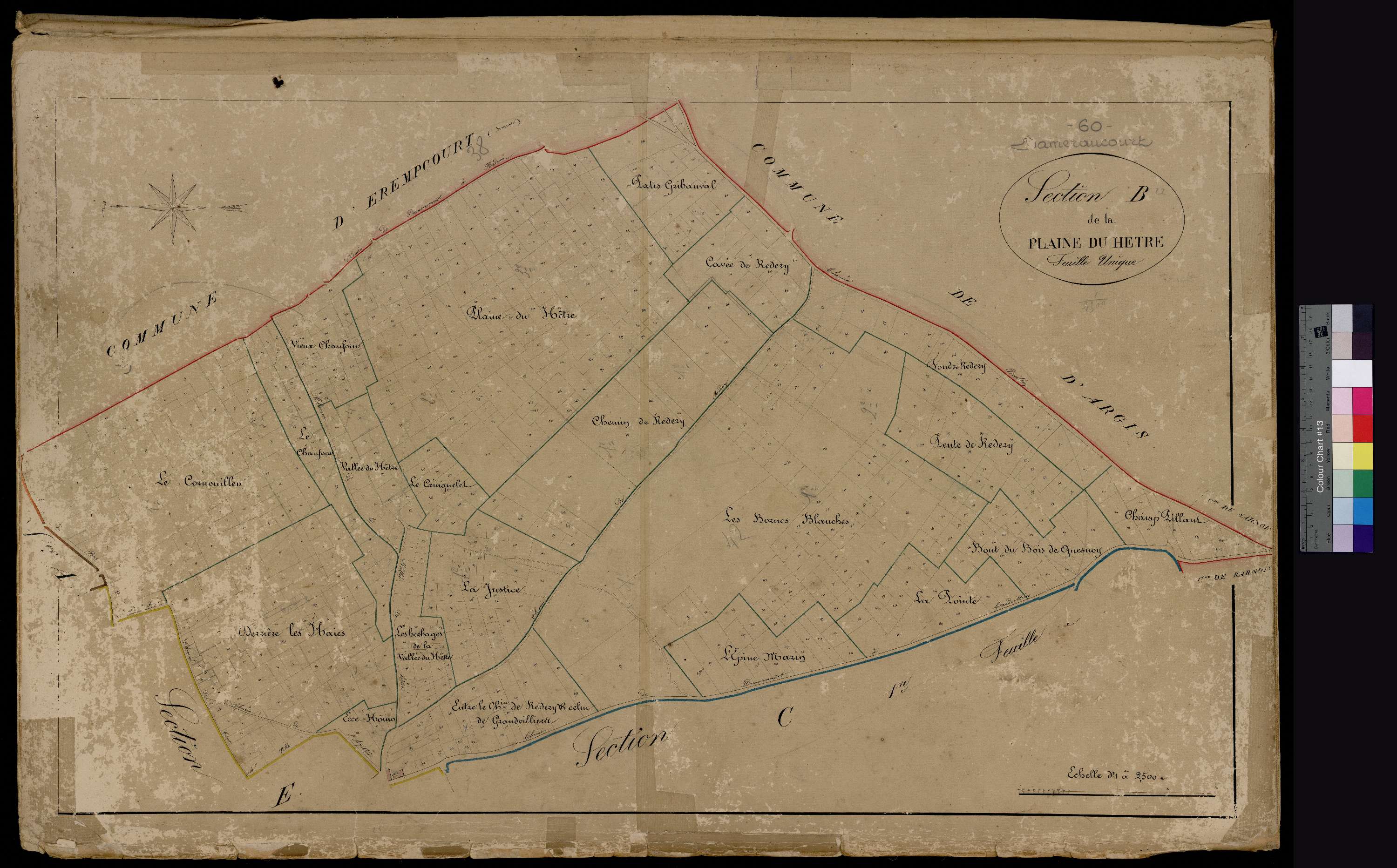 Daméraucourt - Cadastre napoléonien, section B