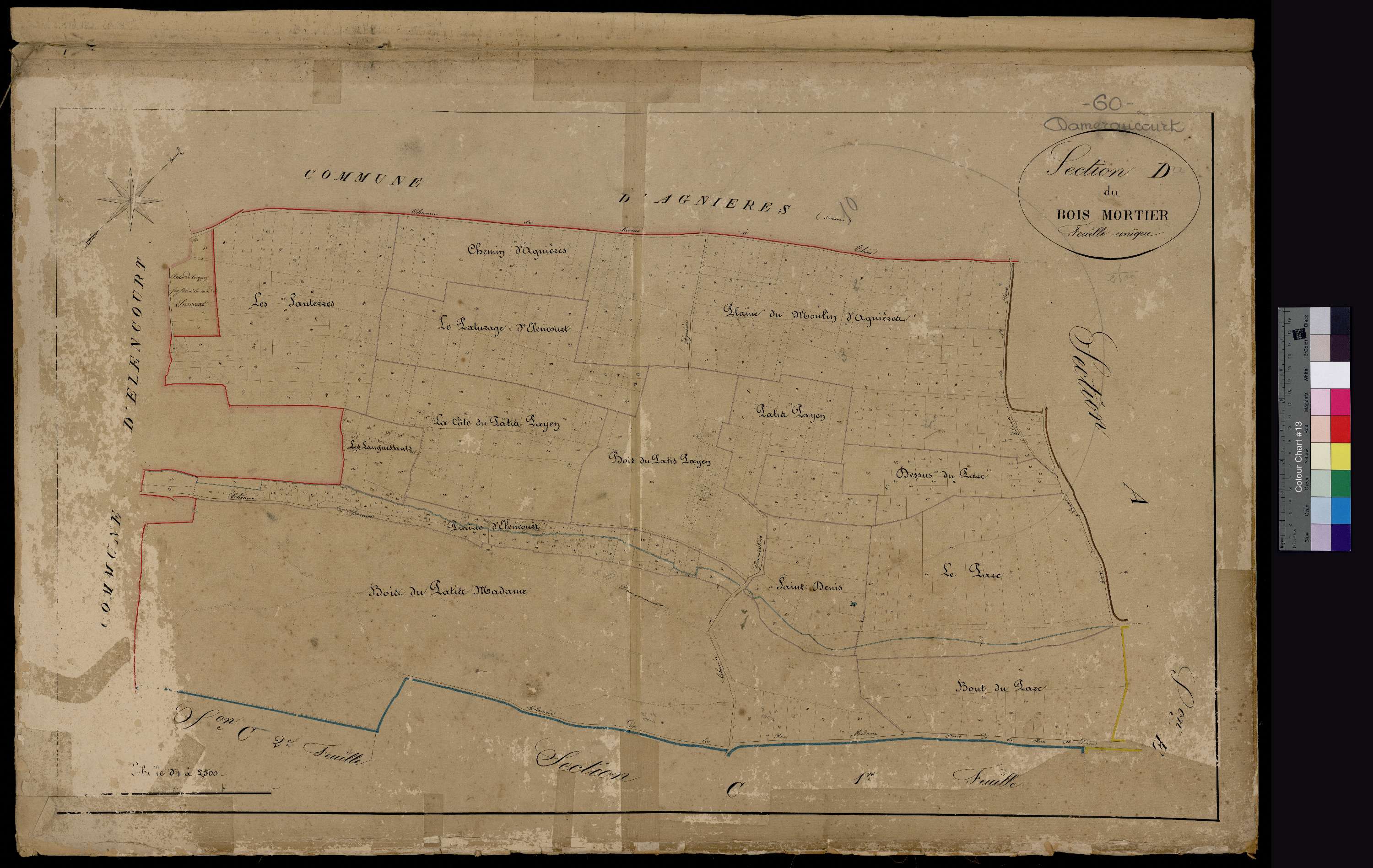Daméraucourt - Cadastre napoléonien, section D