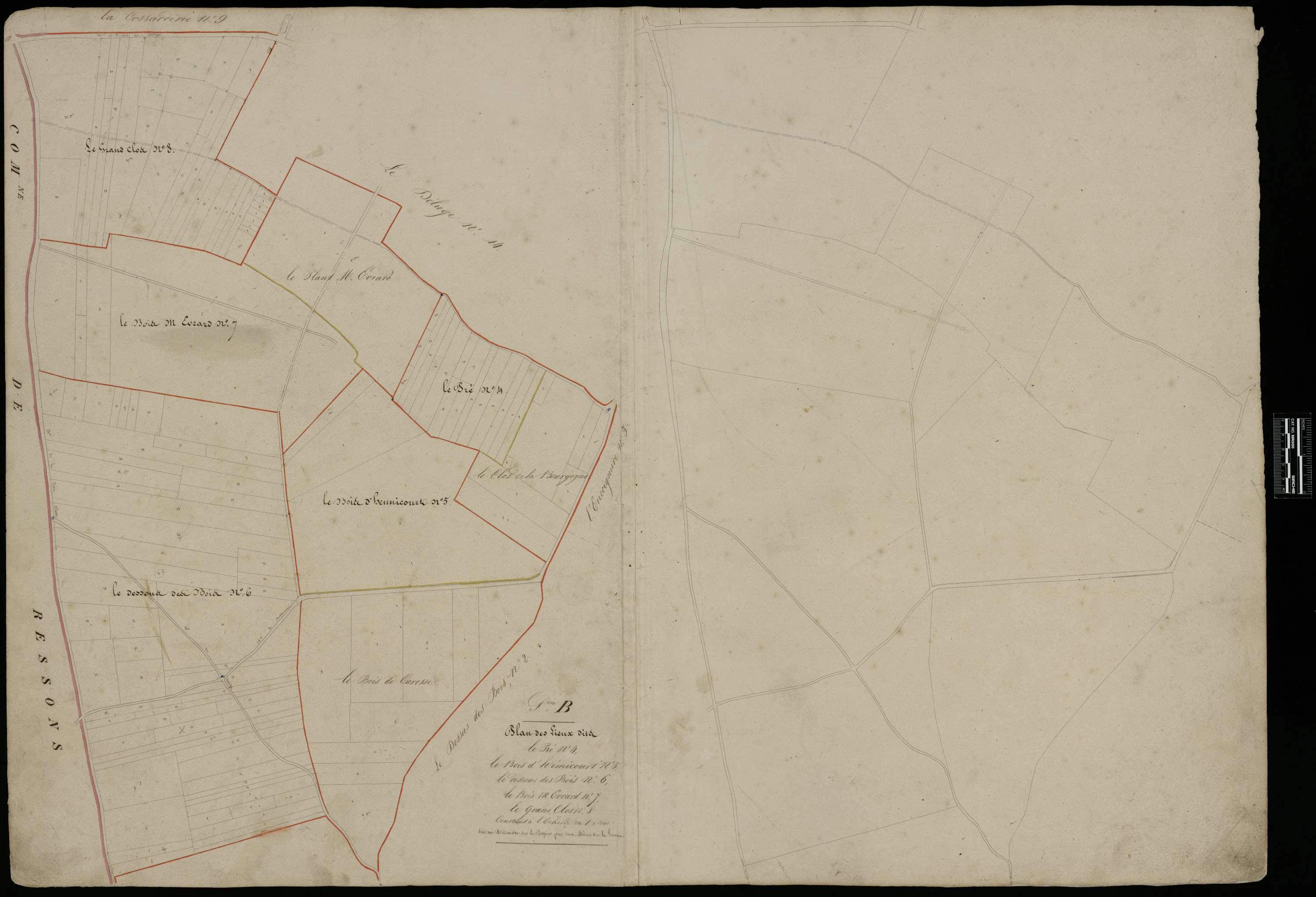 Le Déluge - Cadastre napoléonien, section B, partie 2