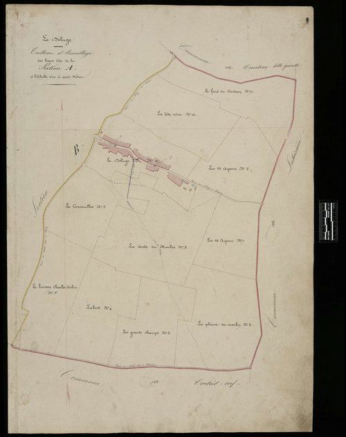 Le Déluge - Cadastre napoléonien, tableau d'assemblage, section A