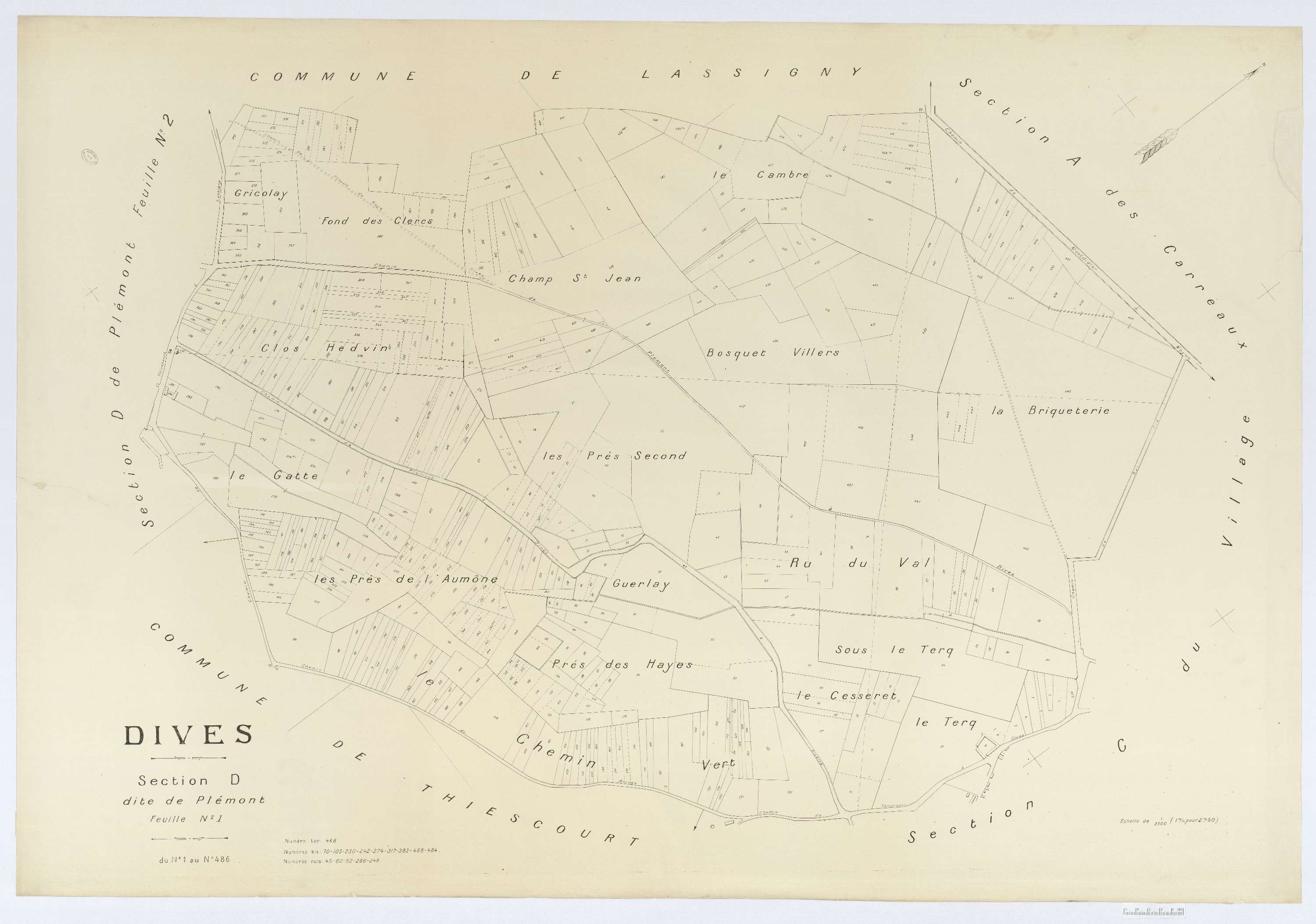 Dives - Cadastre napoléonien (copie), section D1