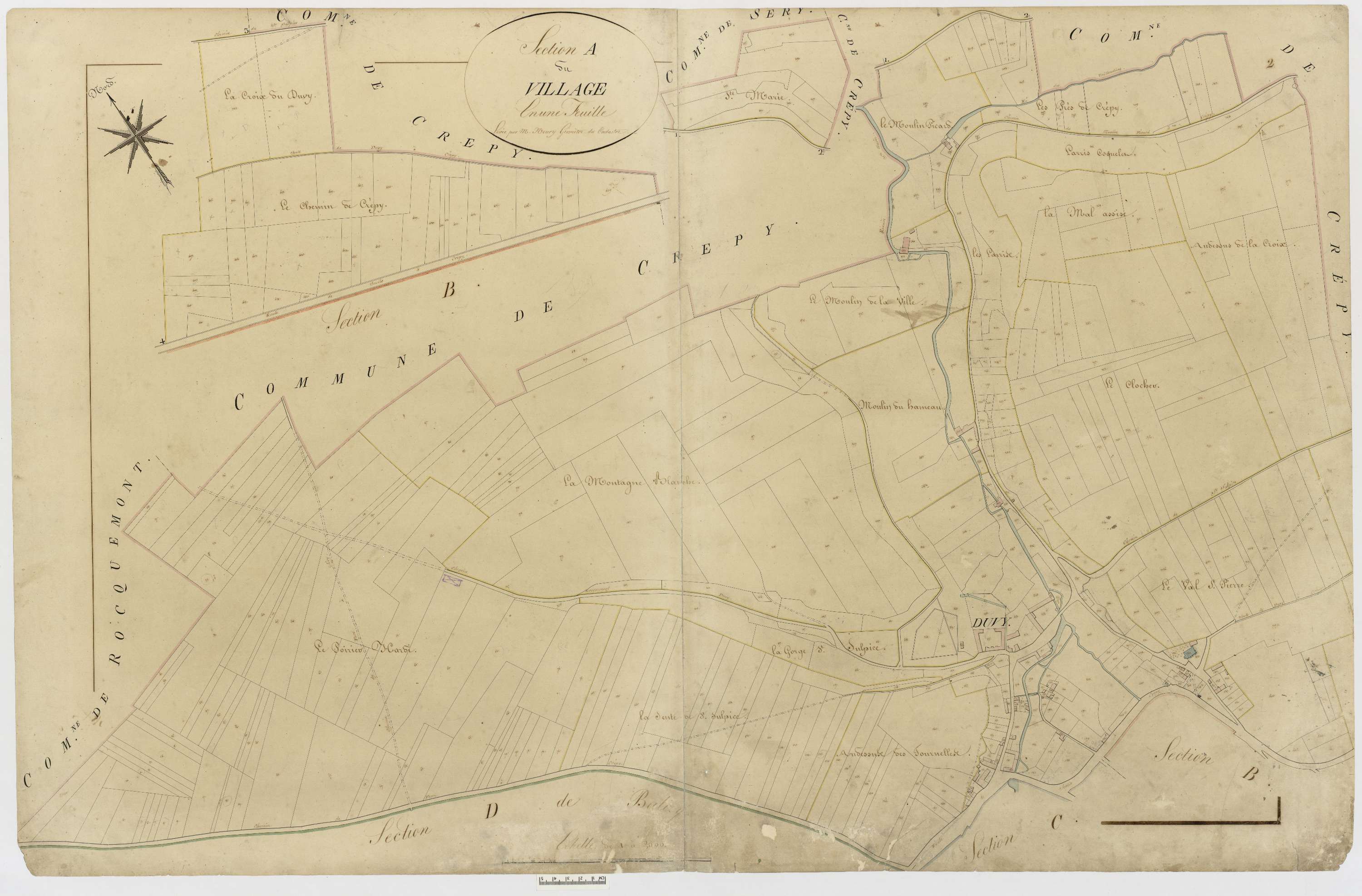 Duvy - Cadastre napoléonien, section A