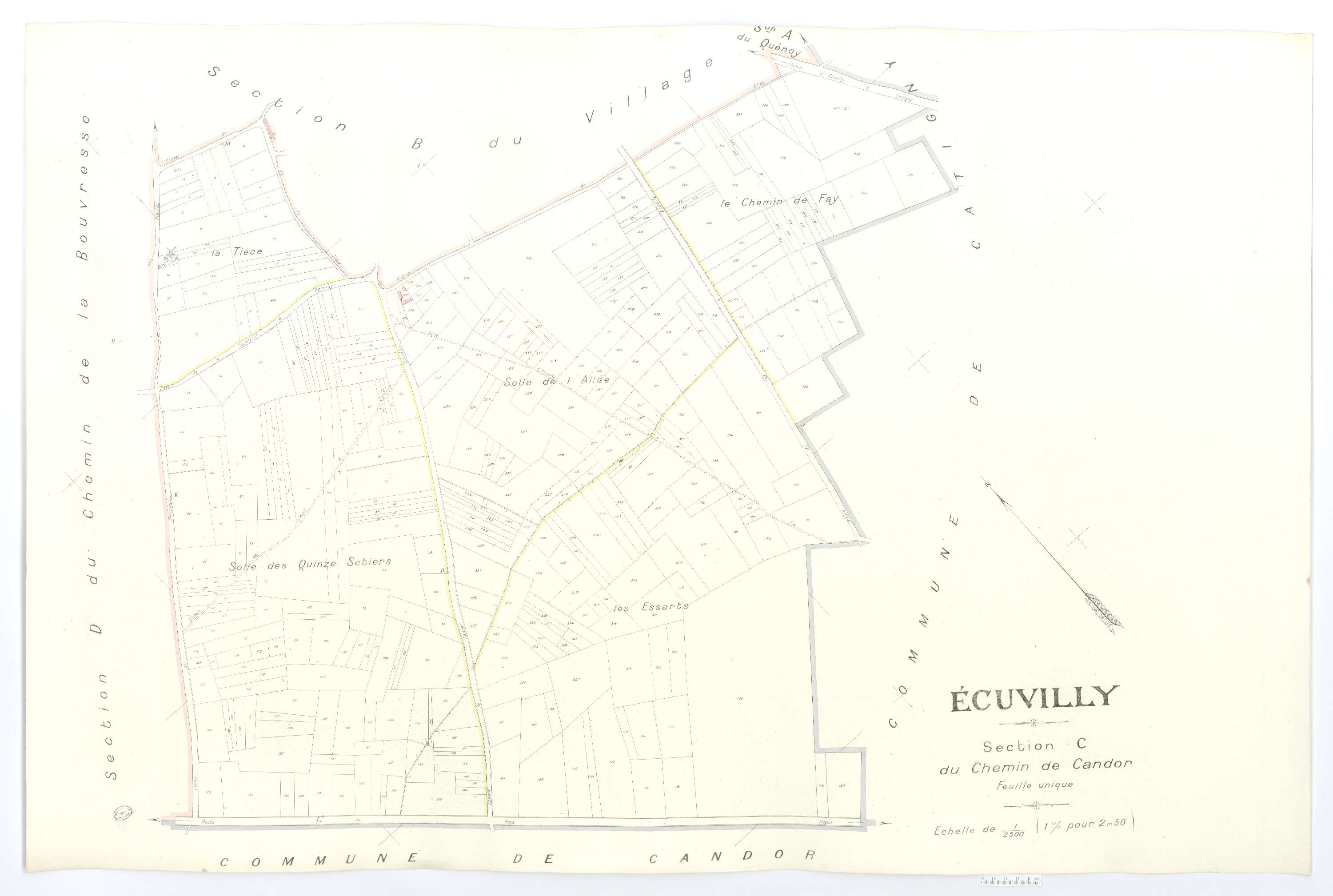 Écuvilly - Cadastre napoléonien (copie), section C, feuille unique