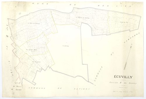 Écuvilly - Cadastre napoléonien (copie), section A, feuille unique