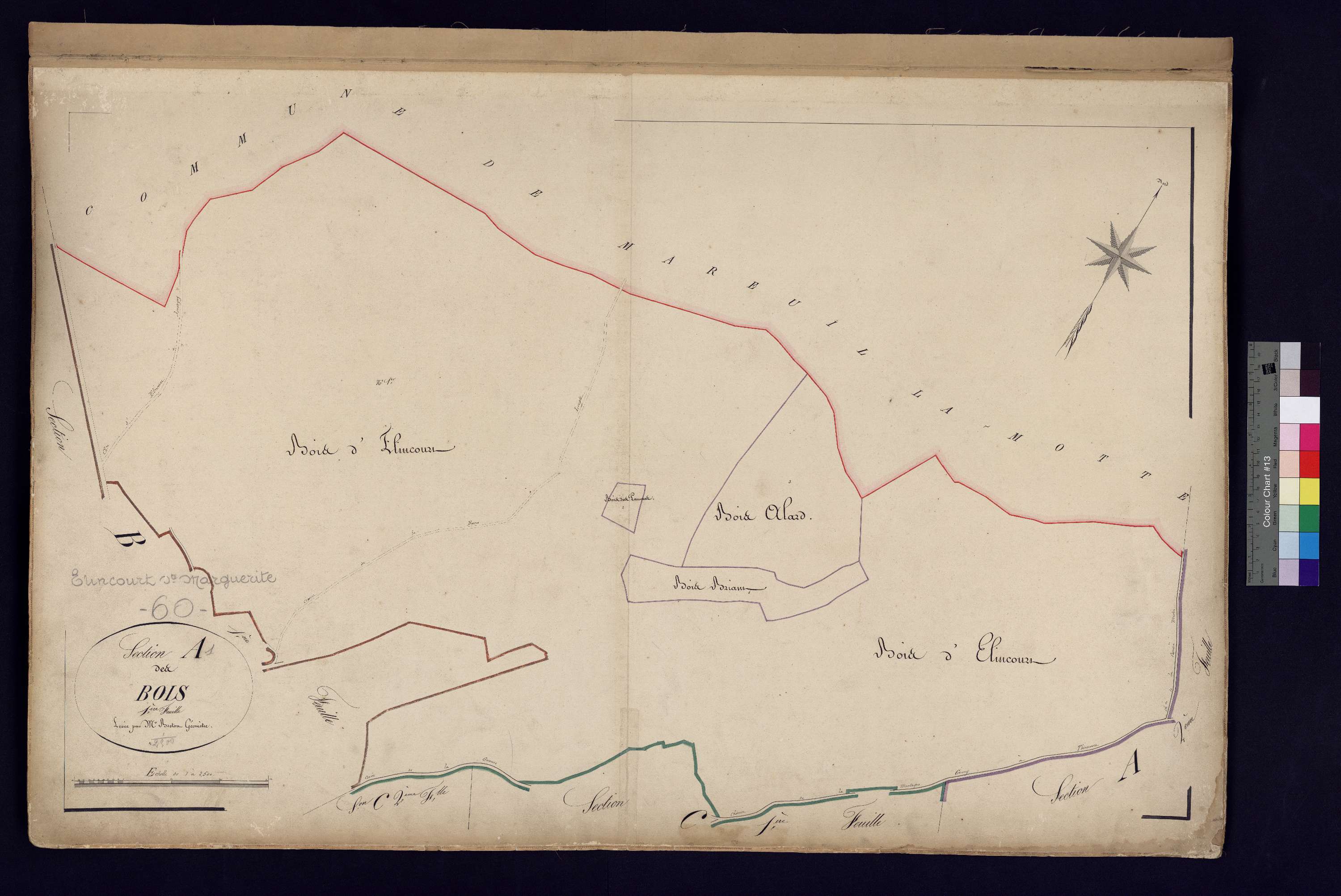 Élincourt-Sainte-Marguerite - Cadastre napoléonien, section A1